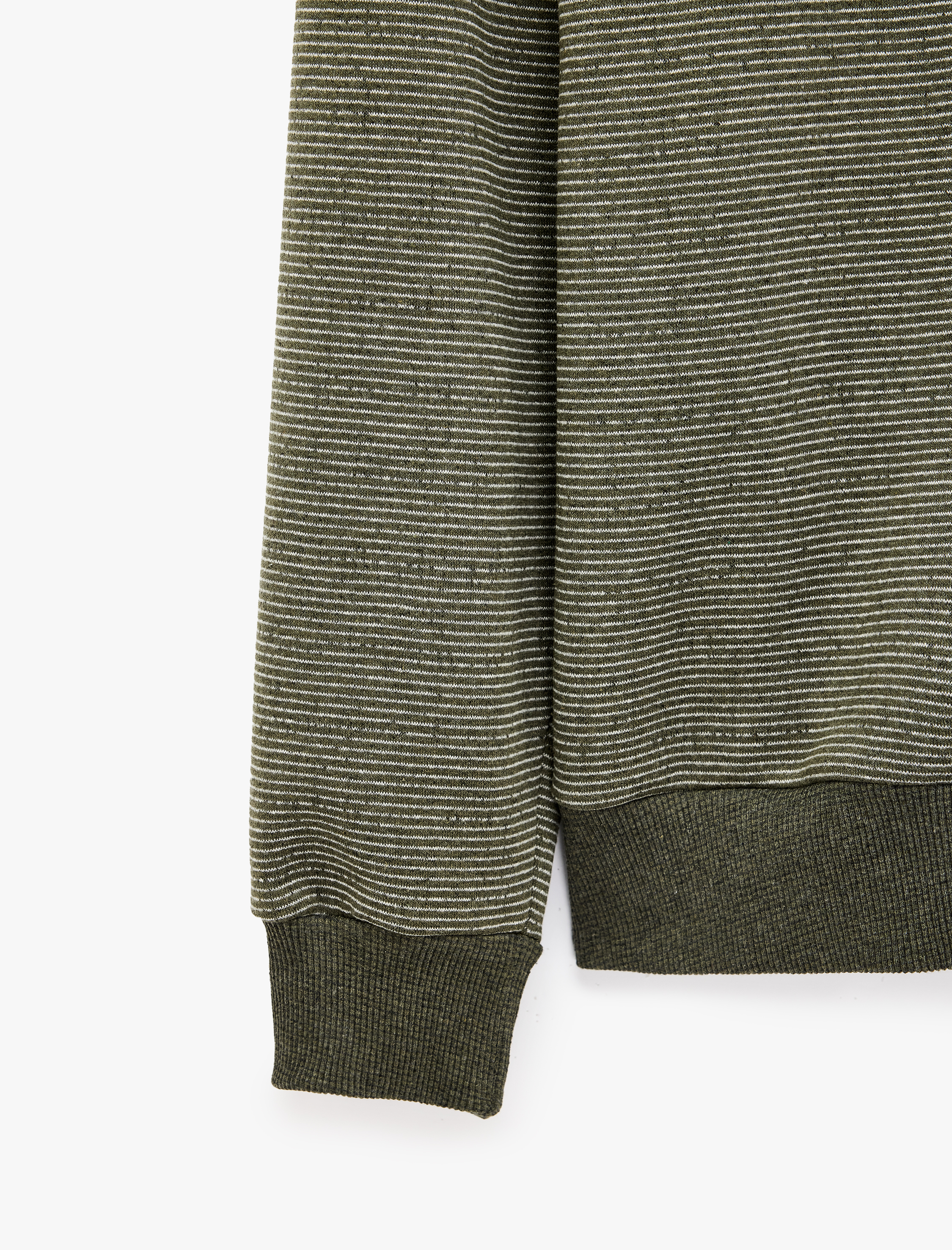   Üç İplik Şardonlu Cepli Uzun Kollu Fermuarlı Kapşonlu Sweatshirt