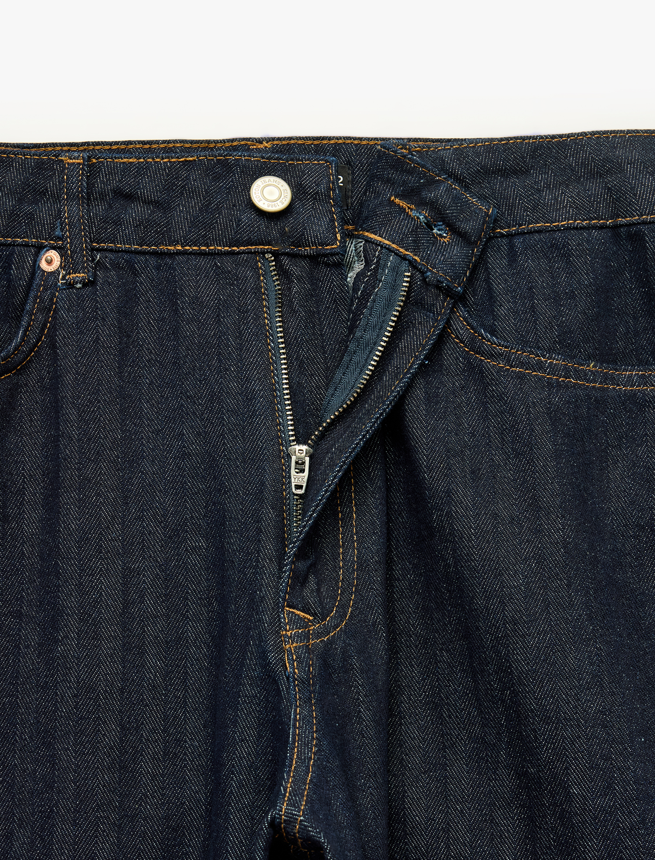   Bol Kalıp Pamuklu Çizgili Loose Fit Jean Pantolon - Steve Jean