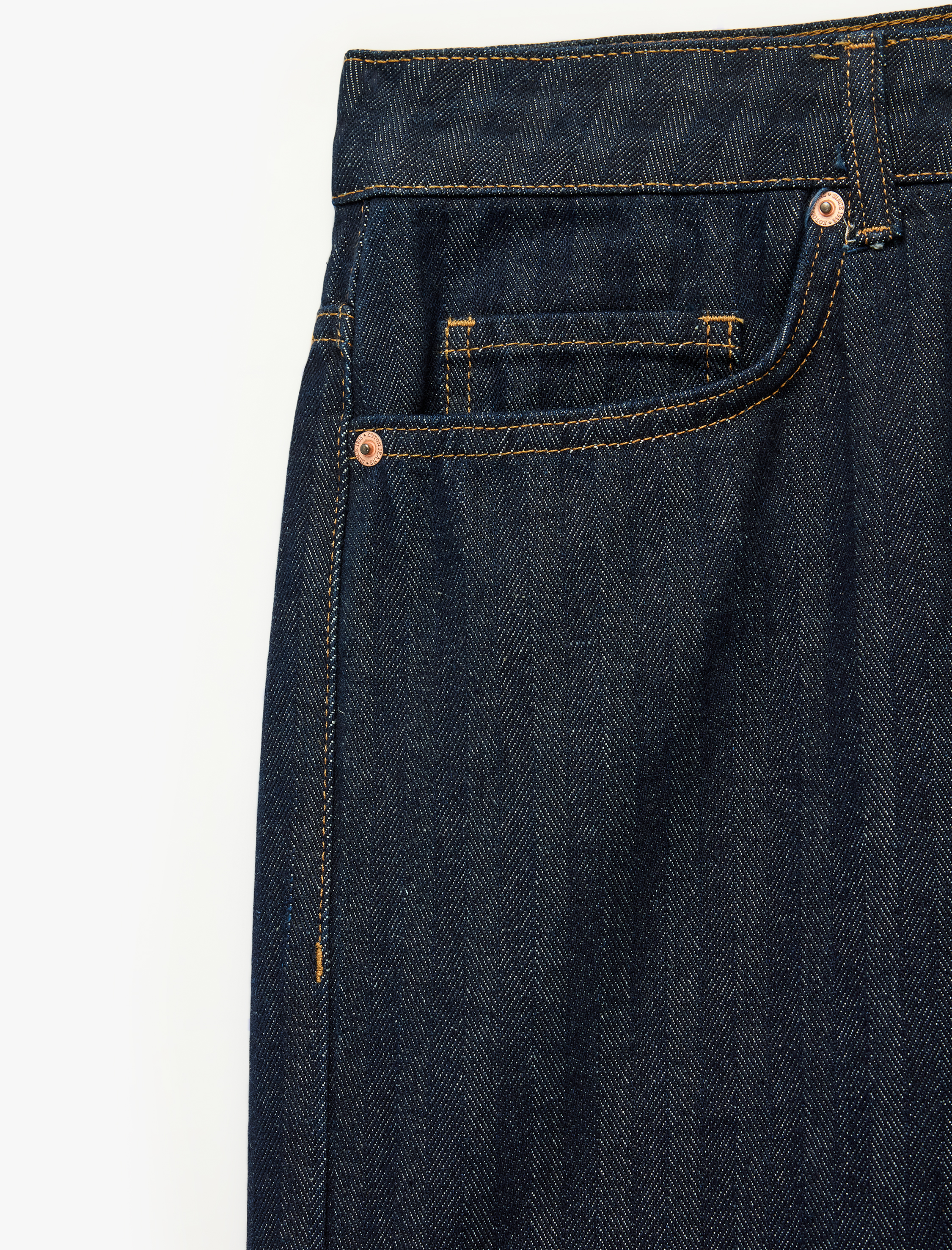   Bol Kalıp Pamuklu Çizgili Loose Fit Jean Pantolon - Steve Jean