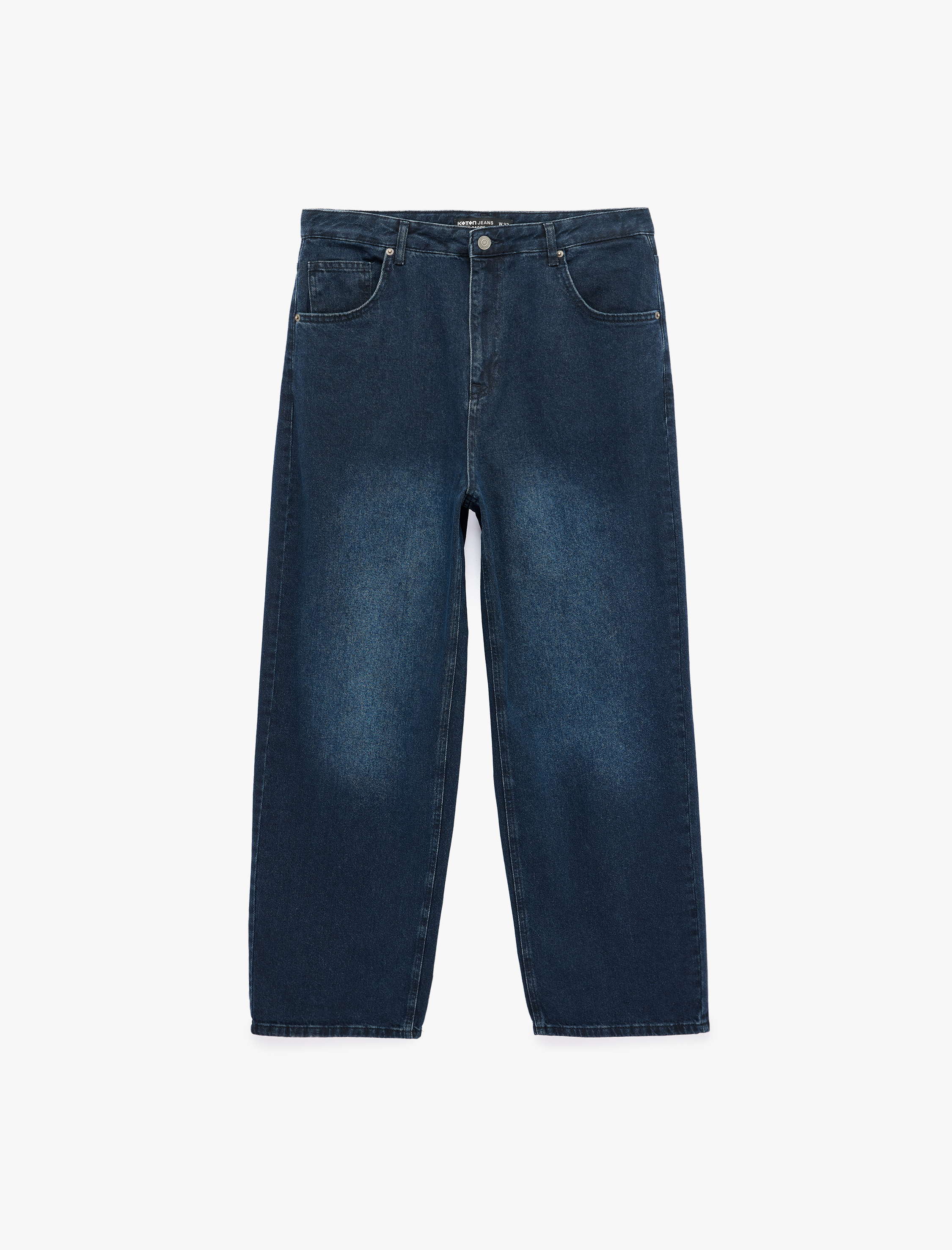   Rahat Kesim Pamuklu Cepli Super Baggy Jean Pantolon
