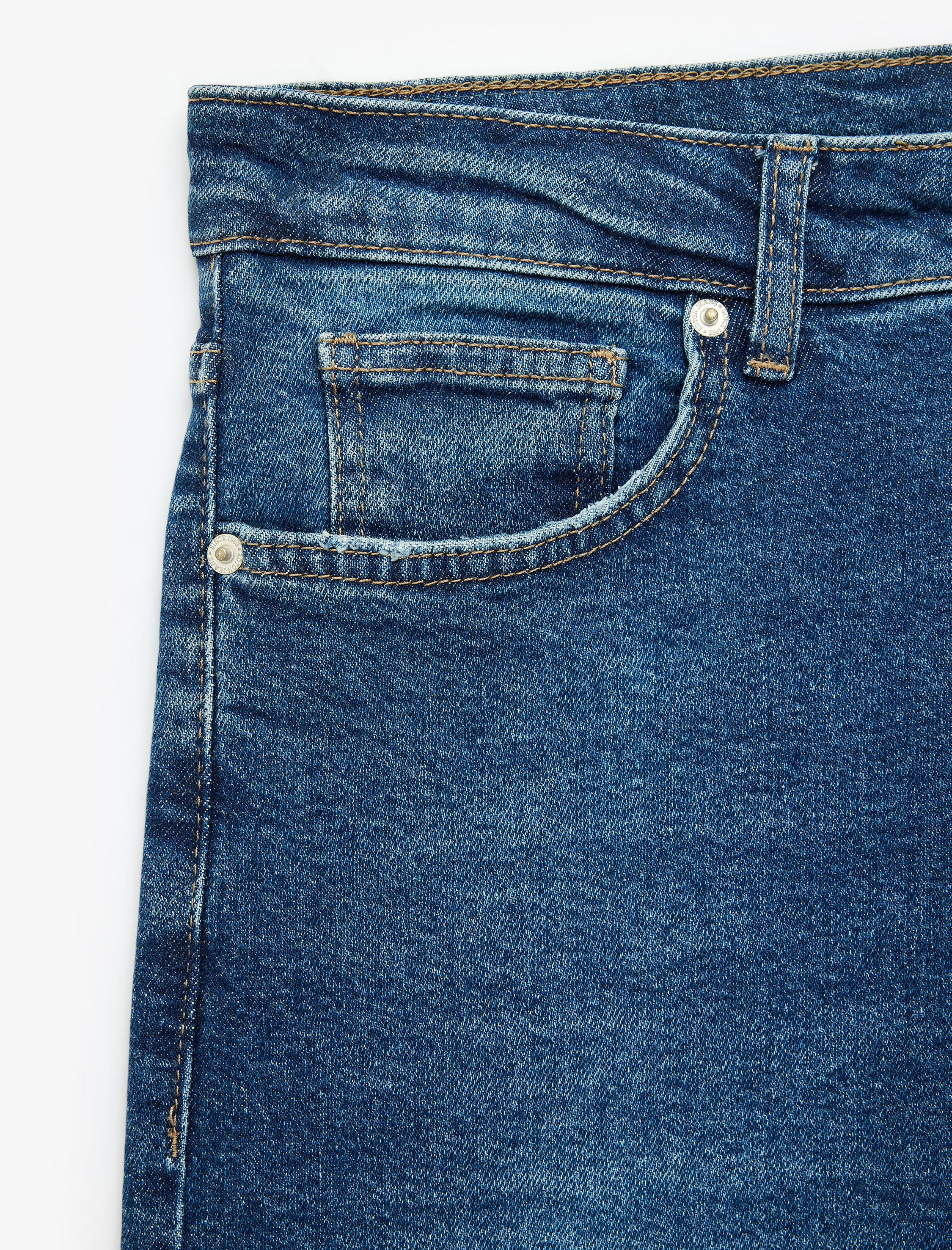   Normal Bel Cepli Pamuklu Straight Fit Jean Pantolon - Mark Jean