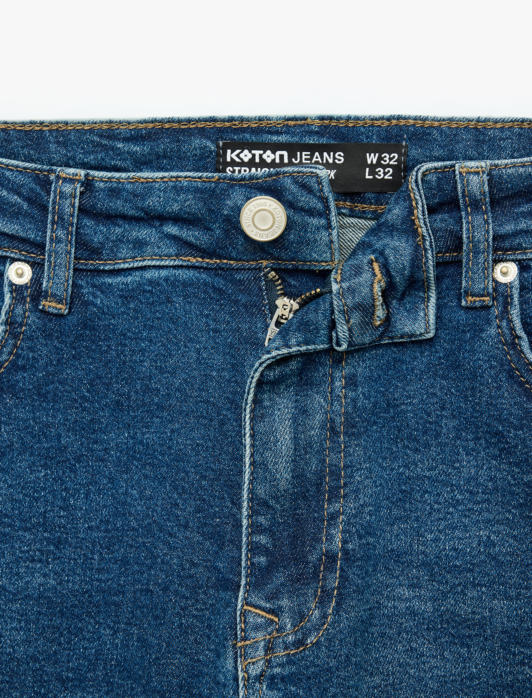   Normal Bel Cepli Pamuklu Straight Fit Jean Pantolon - Mark Jean