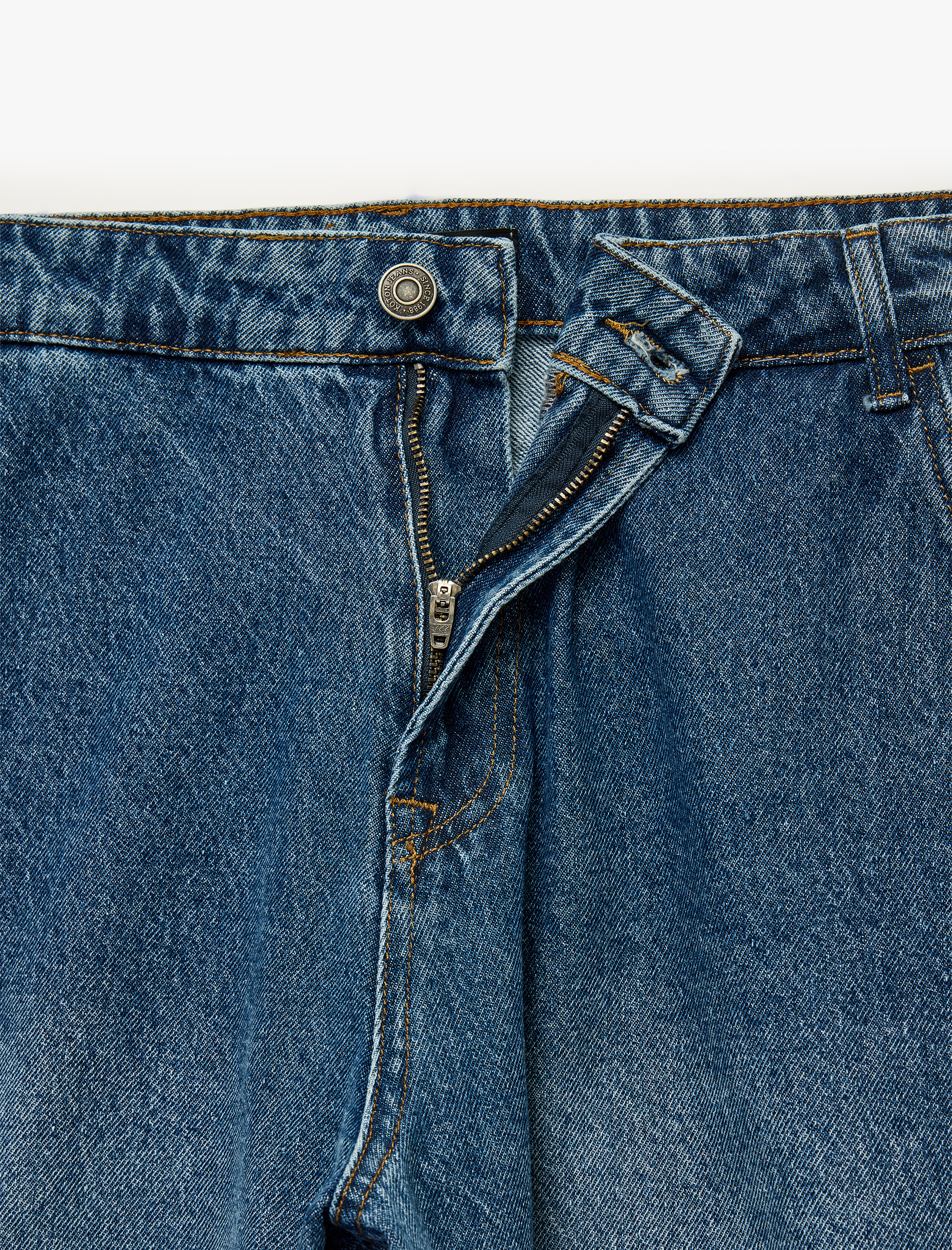  Regular Fit Normal Bel Pamuklu Skater Jean Pantolon