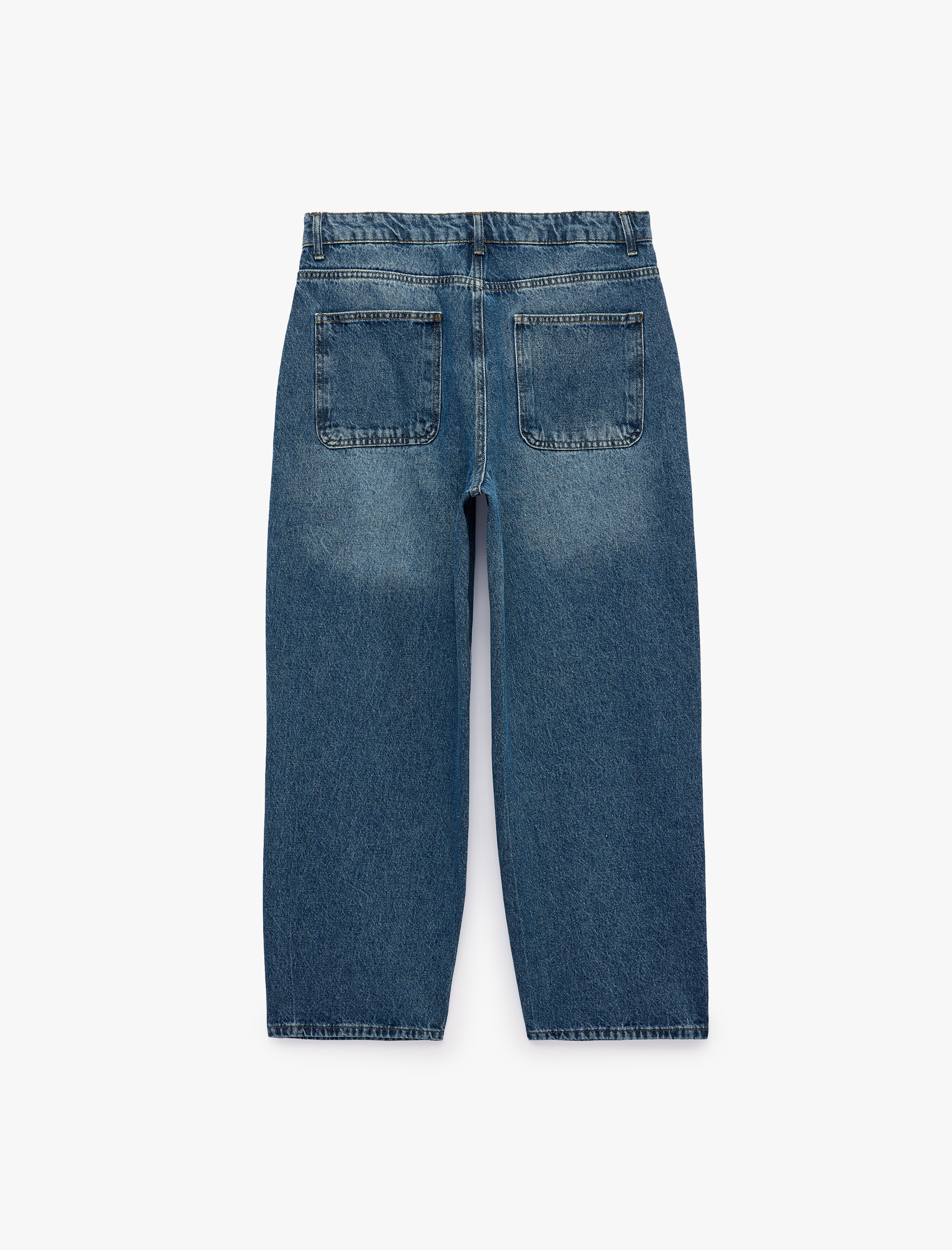   Regular Fit Normal Bel Pamuklu Skater Jean Pantolon