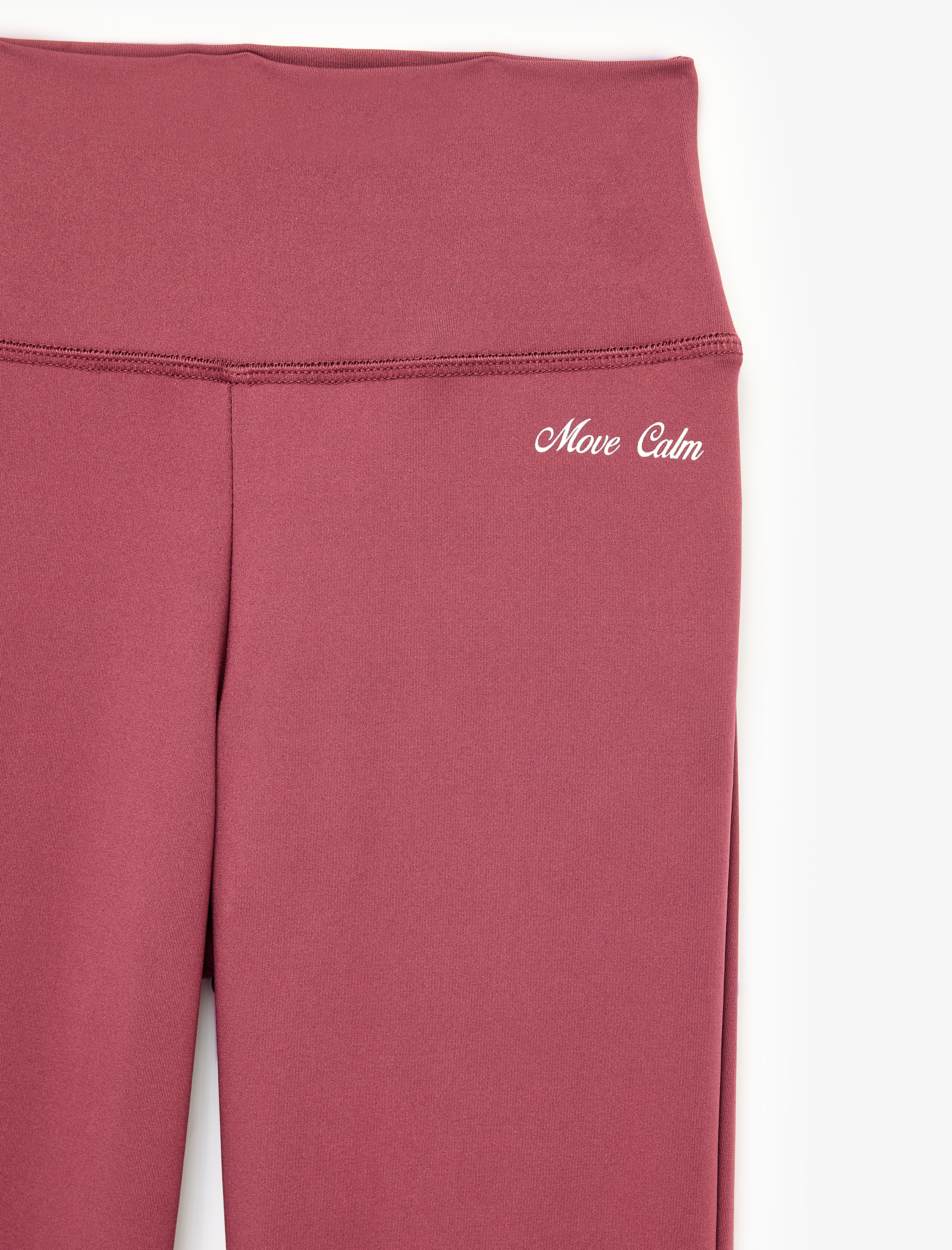   Yüksek Bel Slim Fit Baskılı İspanyol Paça Spor Tayt