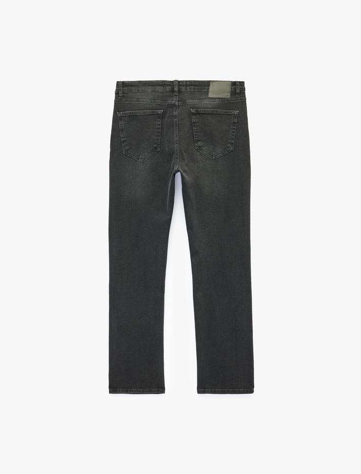  Normal Bel Cepli Pamuklu Straight Fit Jean Pantolon - Mark Jean