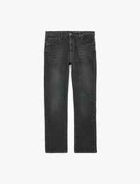 Normal Bel Cepli Pamuklu Straight Fit Jean Pantolon - Mark Jean