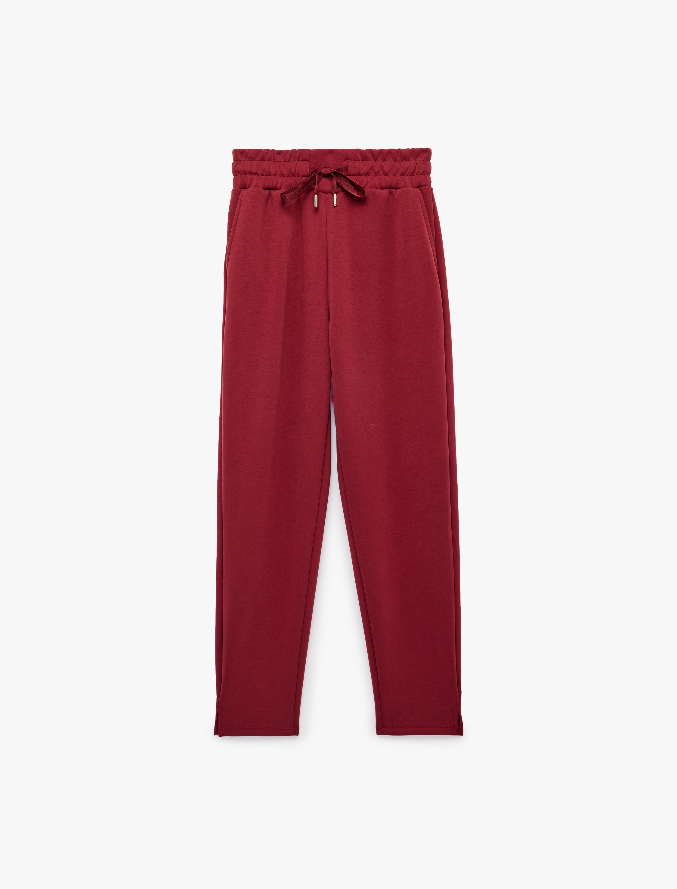   Yüksek Bel Bağcıklı Cepli Modal Kumaş Jogger Spor Eşofman Altı