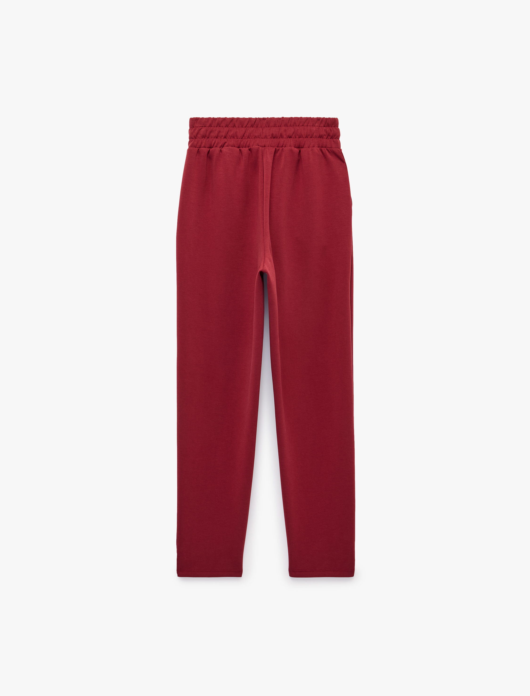   Yüksek Bel Bağcıklı Cepli Modal Kumaş Jogger Spor Eşofman Altı