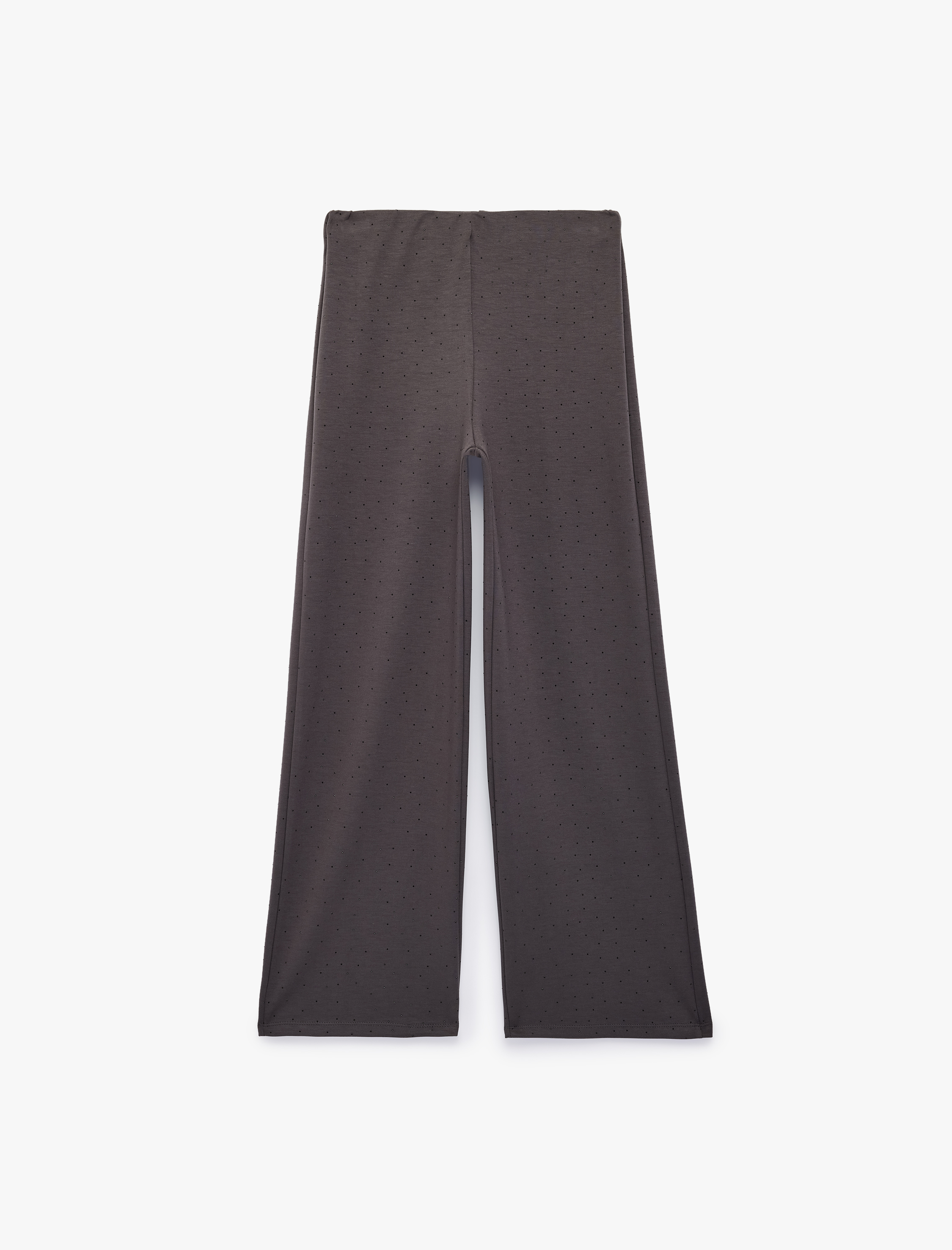   Normal Bel Taşlı Regular Fit Viskon Bol Paça Eşofman Altı