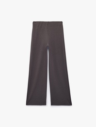Normal Bel Taşlı Regular Fit Viskon Bol Paça Eşofman Altı