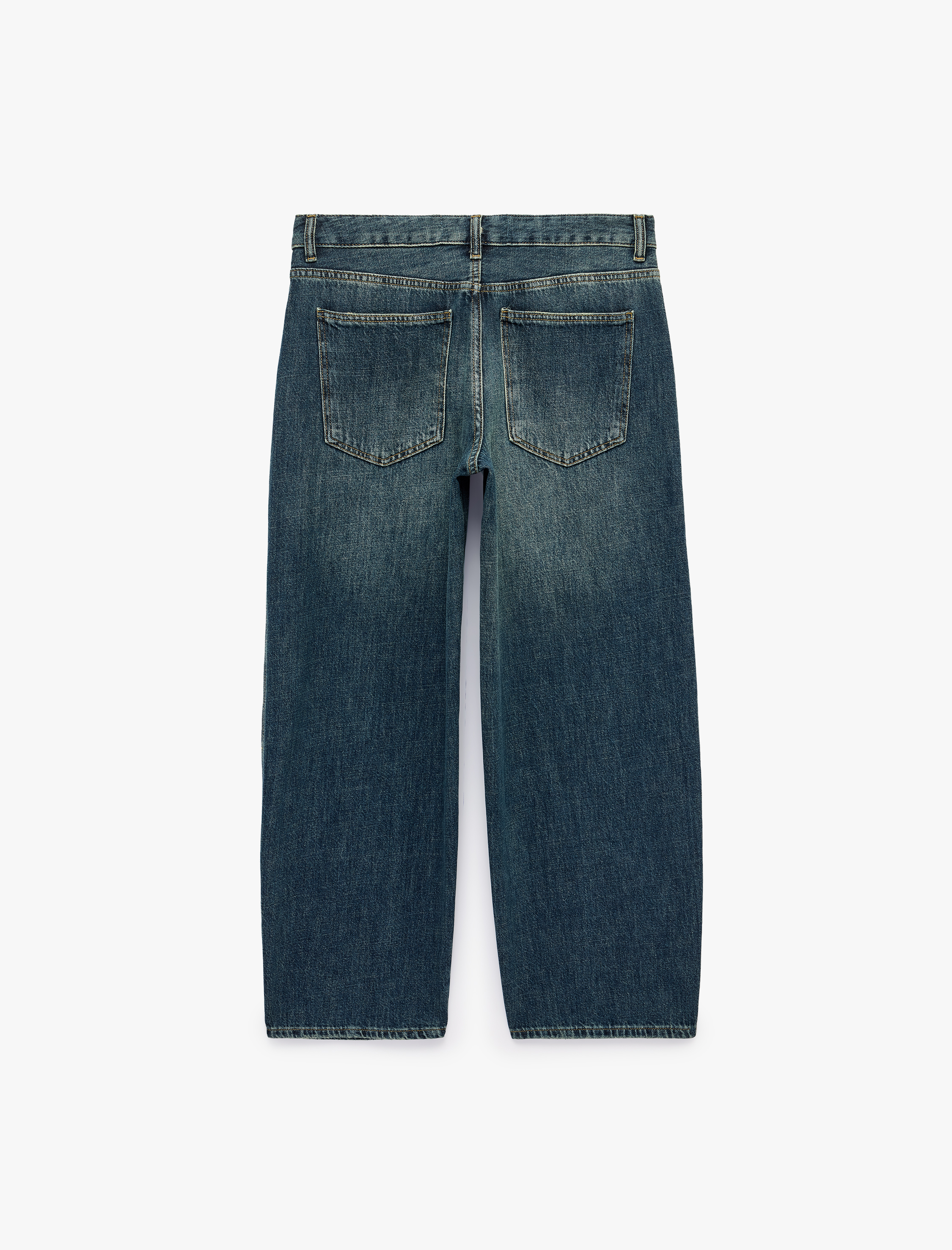   Normal Bel Rahat Kalıp Cepli Pamuklu Carpenter Denim Pantolon