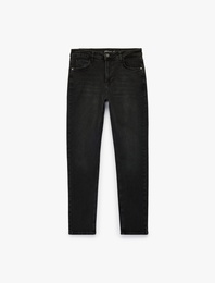 Normal Bel Cepli Pamuklu Slim Fit Jean Pantolon - Brad Jean