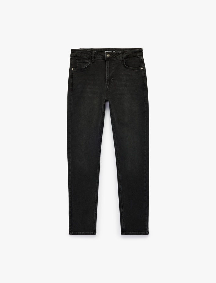  Normal Bel Cepli Pamuklu Slim Fit Jean Pantolon - Brad Jean