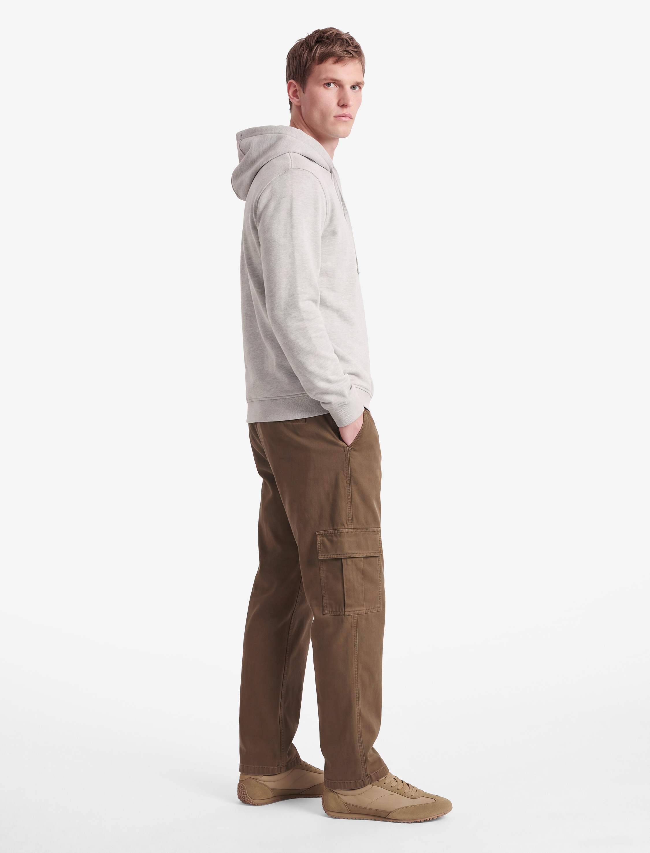   Şardonlu Uzun Kollu Basic Kapşonlu Sweatshirt