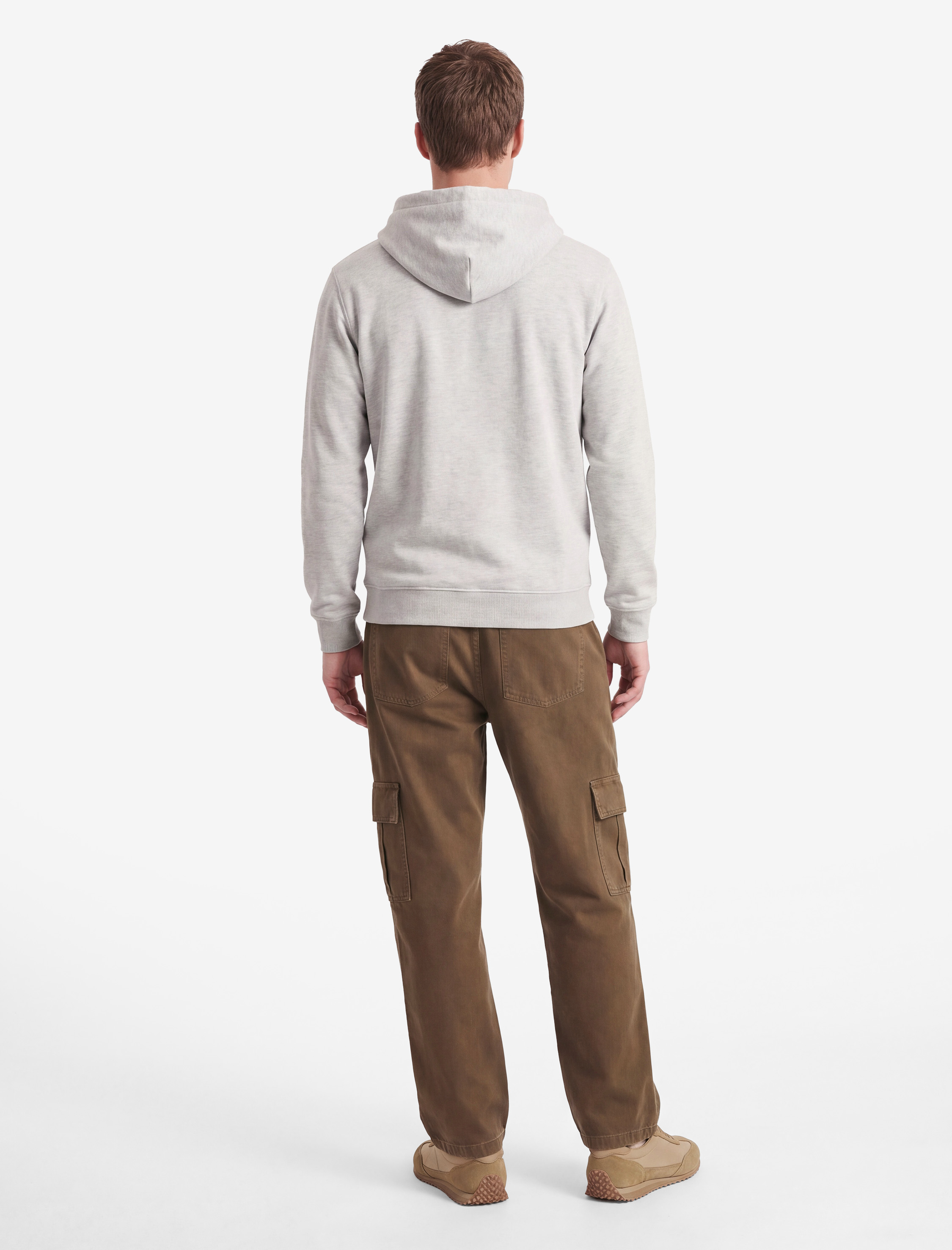   Şardonlu Uzun Kollu Basic Kapşonlu Sweatshirt