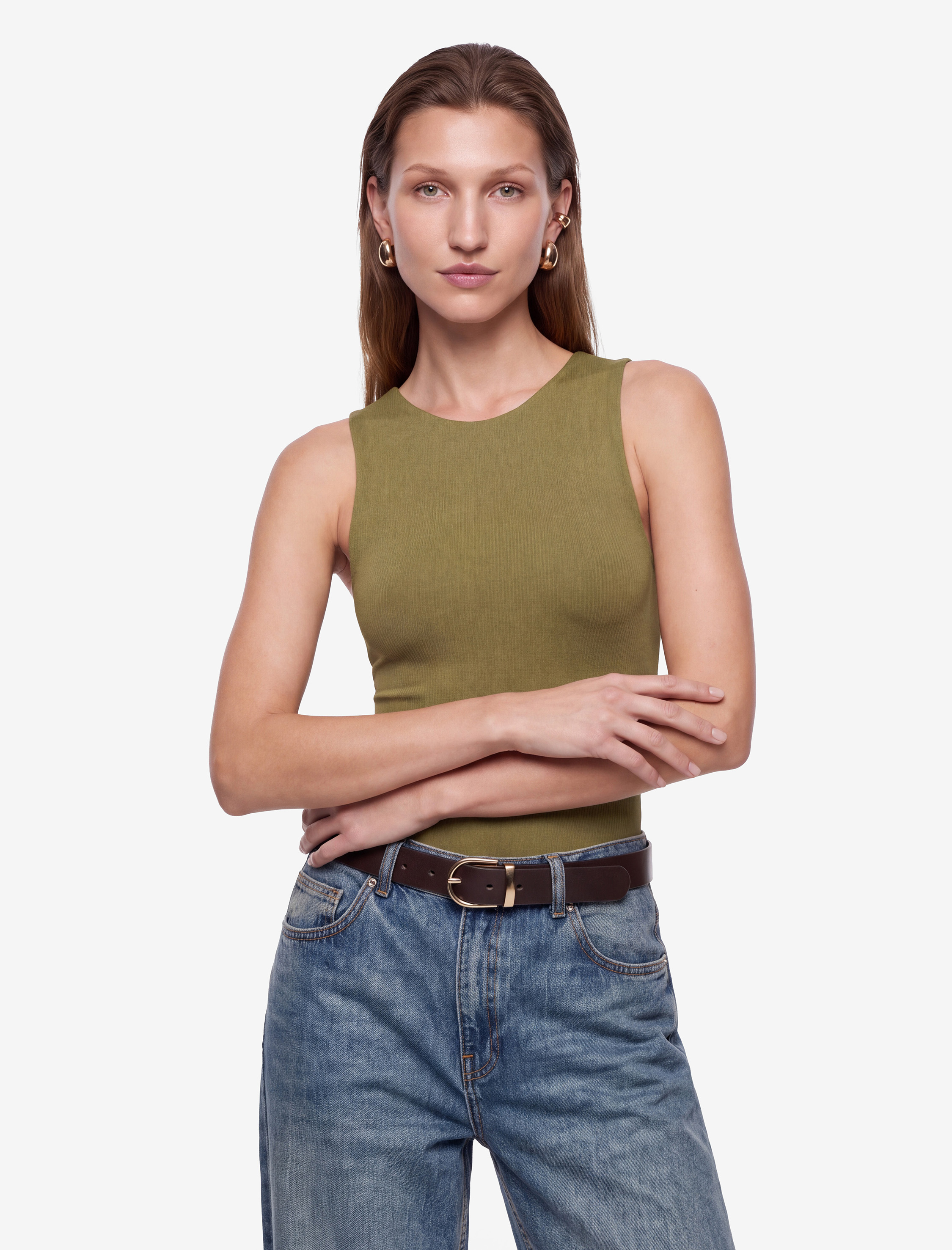   Slim Fit Kolsuz Bisiklet Yaka Bodysuit