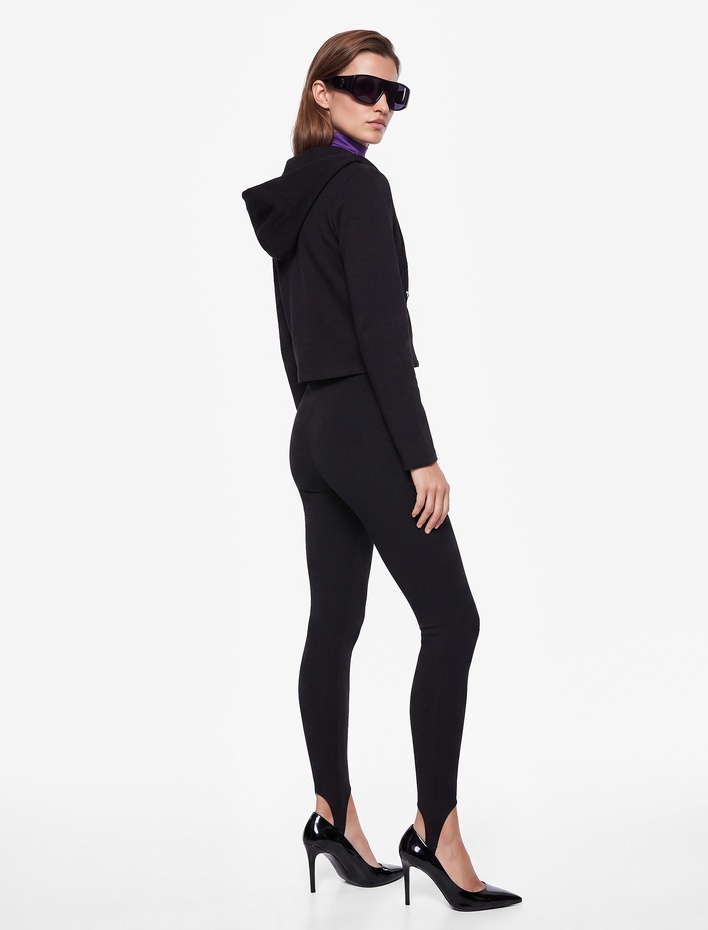  Slim Fit Uzun Kollu Kapüşonlu Fermuarlı Modal Boxy Sweatshirt