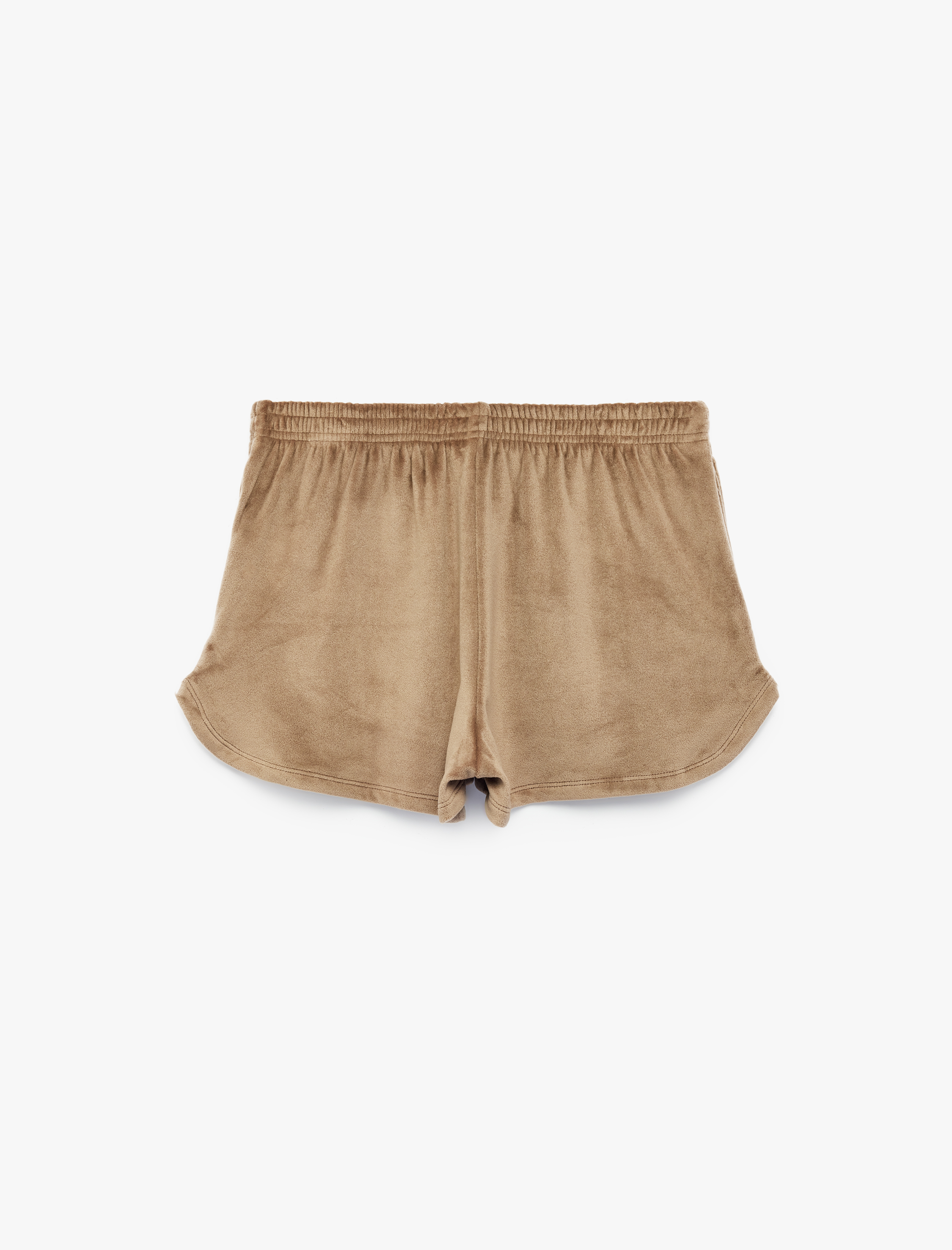   Rahat Kesim Beli Bağcıklı Cepli Mini Şort Pijama Altı