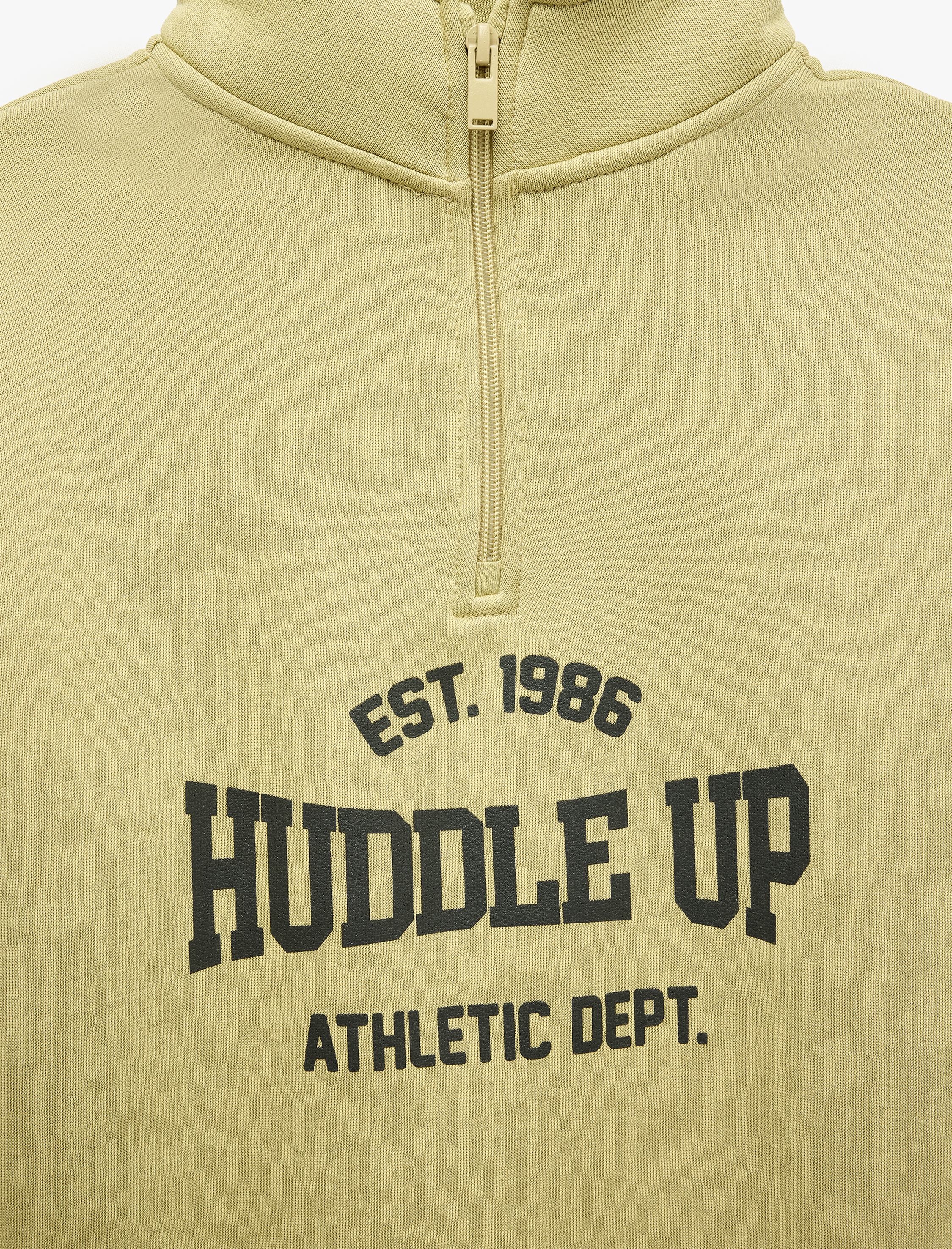 Erkek Çocuk Yarım Fermuarlı Şardonlu Uzun Kollu Dik Yaka Oversize Sweatshirt