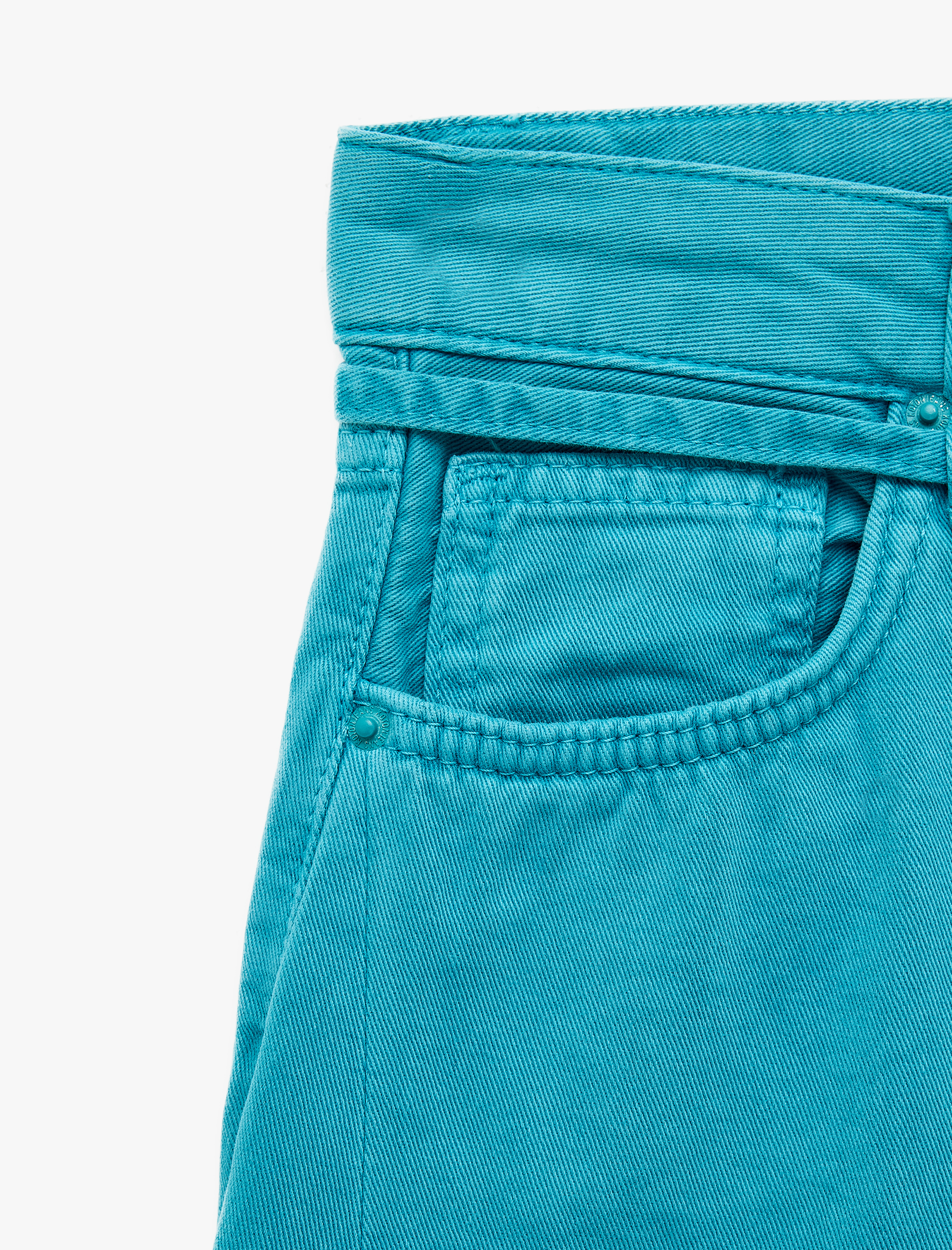   Kemerli Cepli Normal Bel Rahat Kalıp Balon Fit Barrel Pantolon - Barrel Jeans