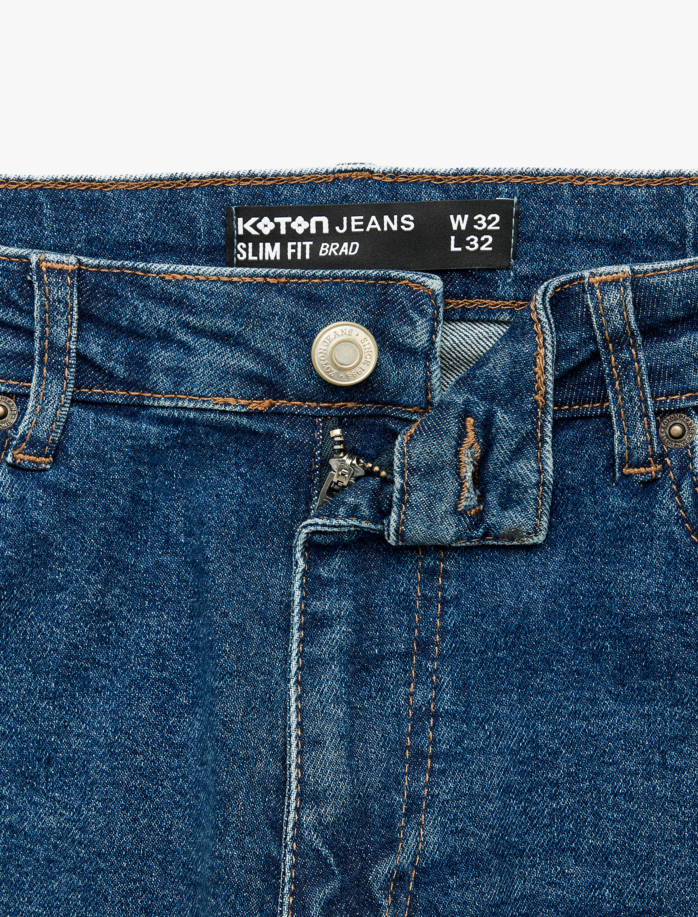   Normal Bel Pamuklu 5 Cepli Slim Fit Jean Pantolon - Brad Jean