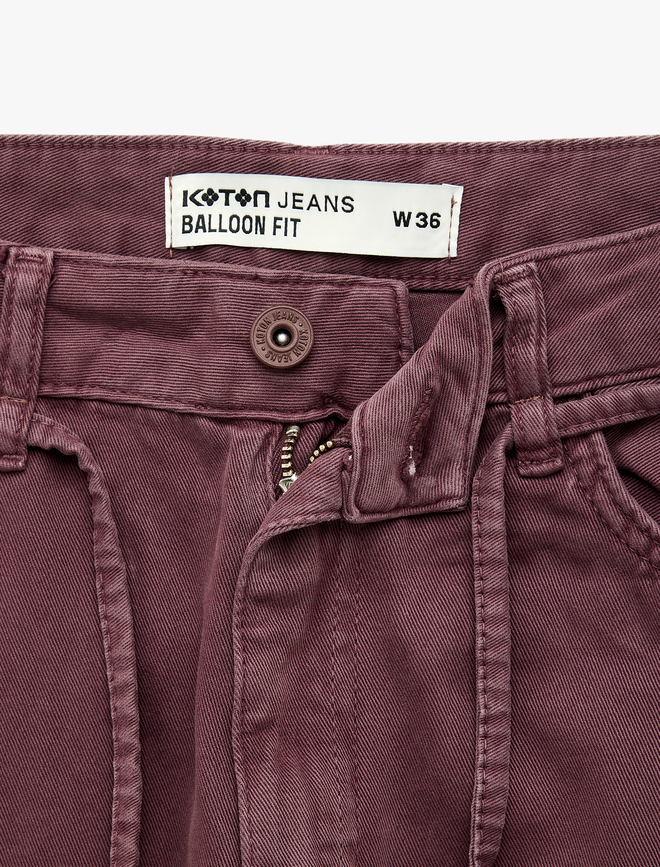   Kemerli Cepli Normal Bel Rahat Kalıp Balon Fit Barrel Pantolon - Barrel Jeans
