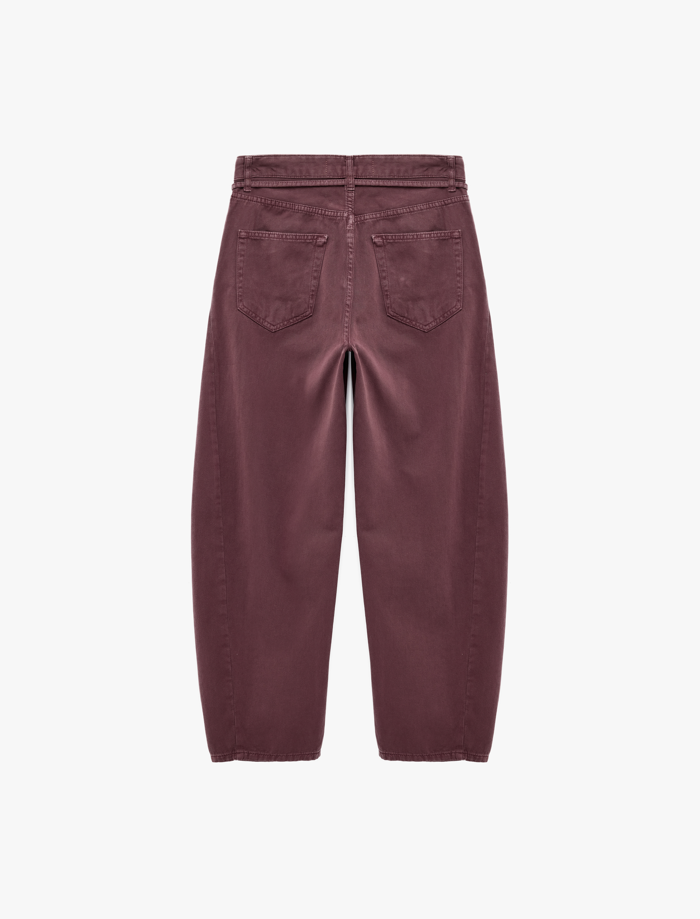   Kemerli Cepli Normal Bel Rahat Kalıp Balon Fit Barrel Pantolon - Barrel Jeans