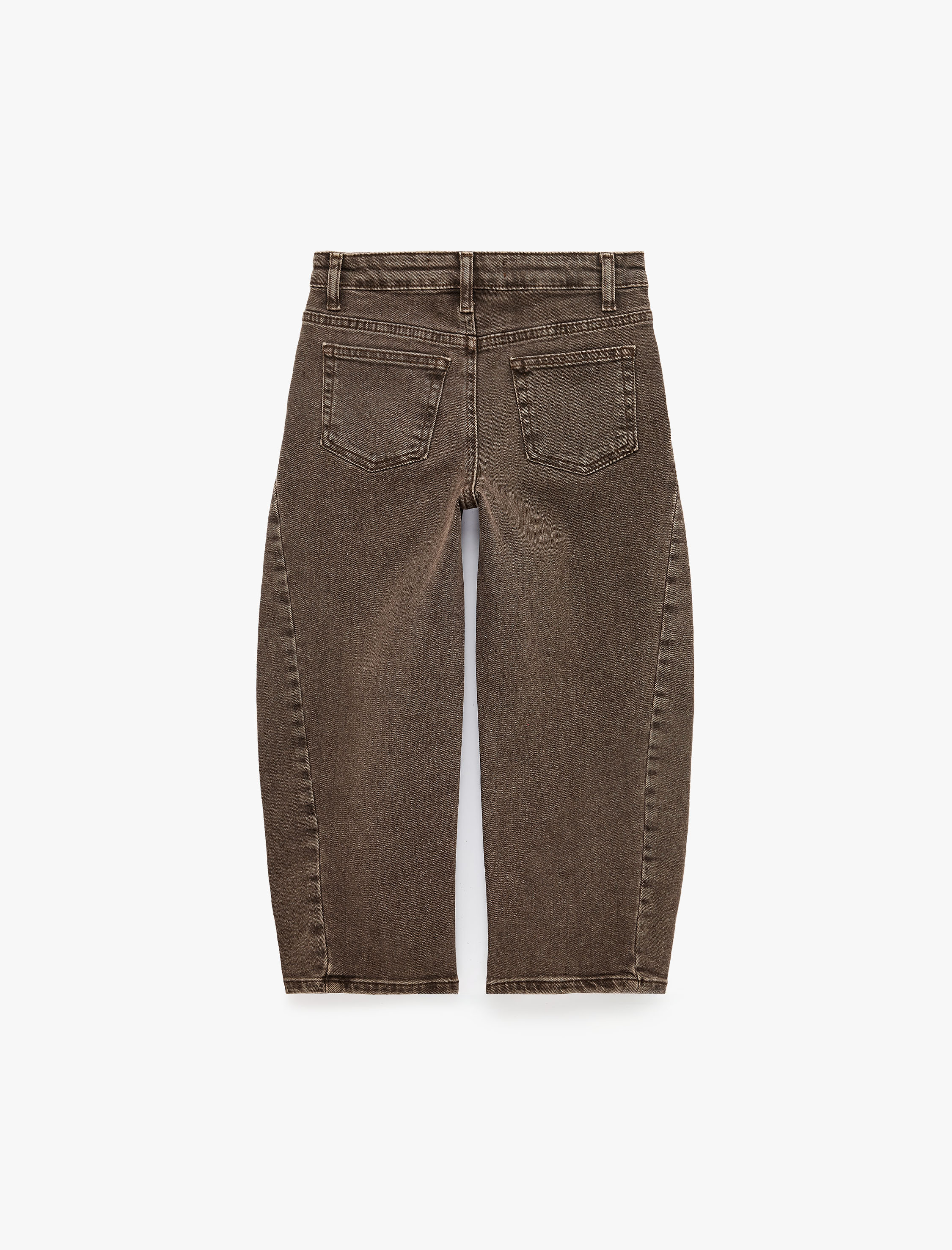  Erkek Çocuk Cepli Rahat Kesim Pamuklu Denim Pantolon