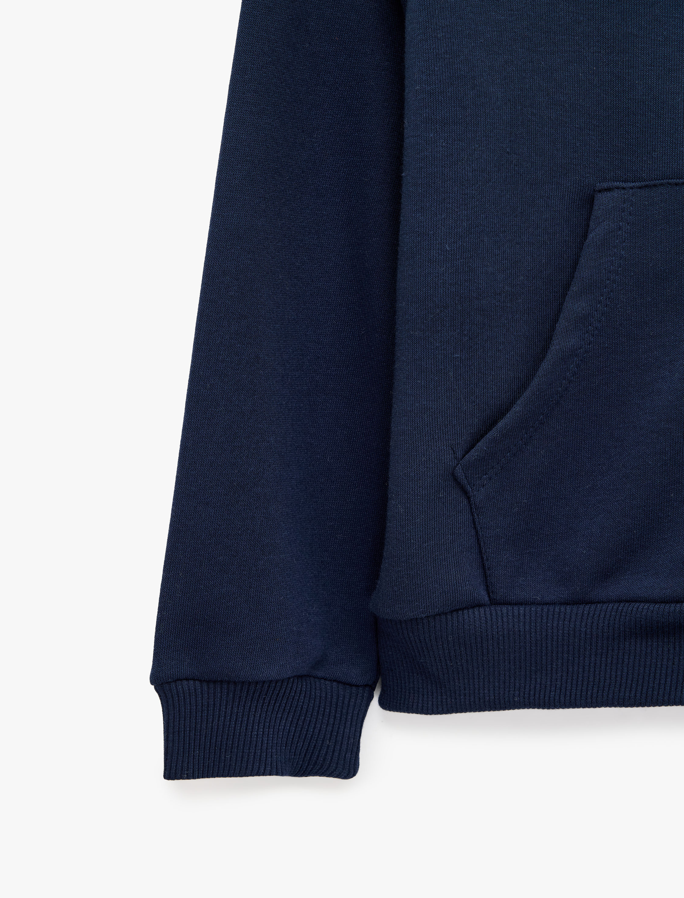  Kız Çocuk Cepli Uzun Kollu Baskılı Oversize Kapşonlu Fermuarlı Sweatshirt