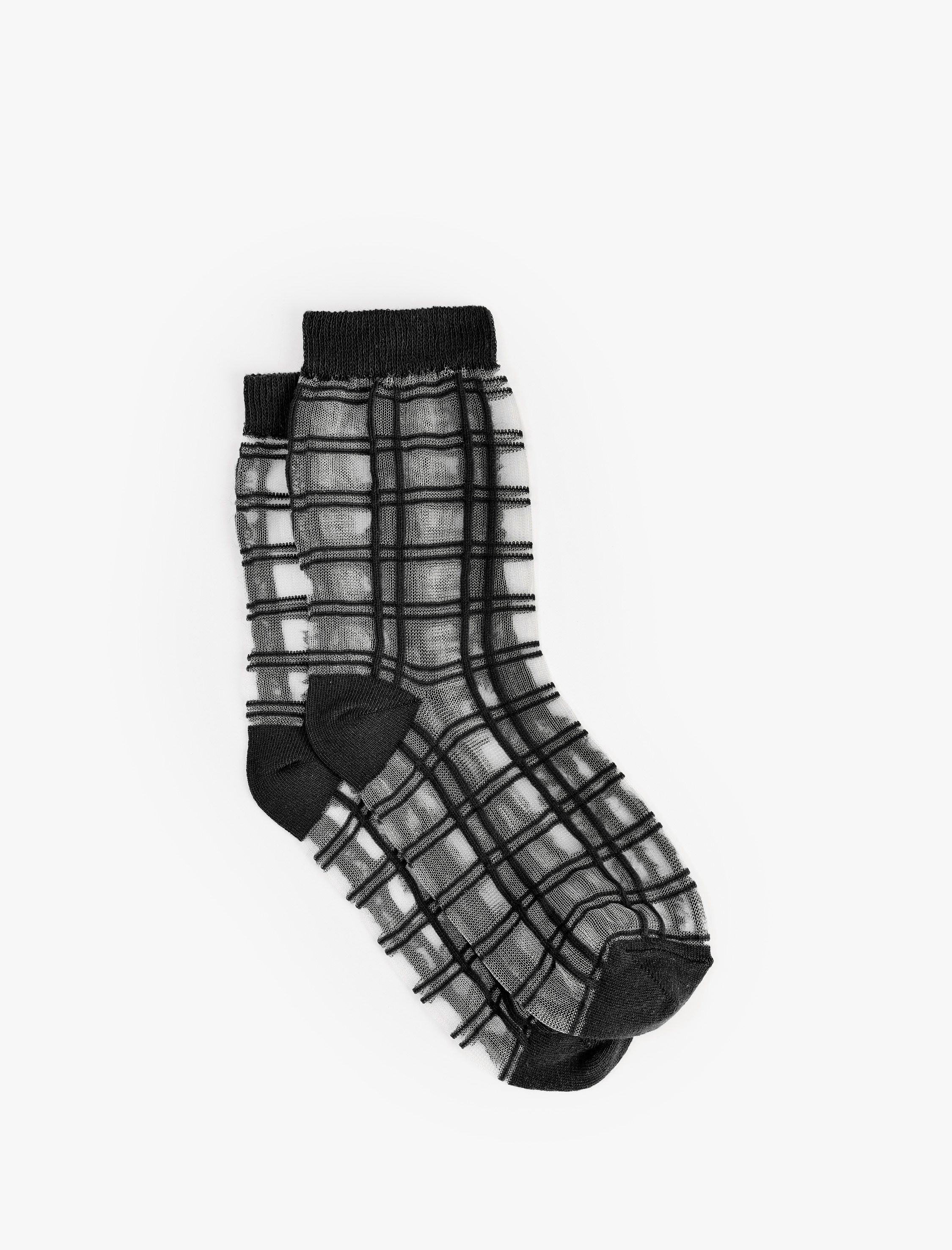  Kadın Tül Detaylı Soket Çorap