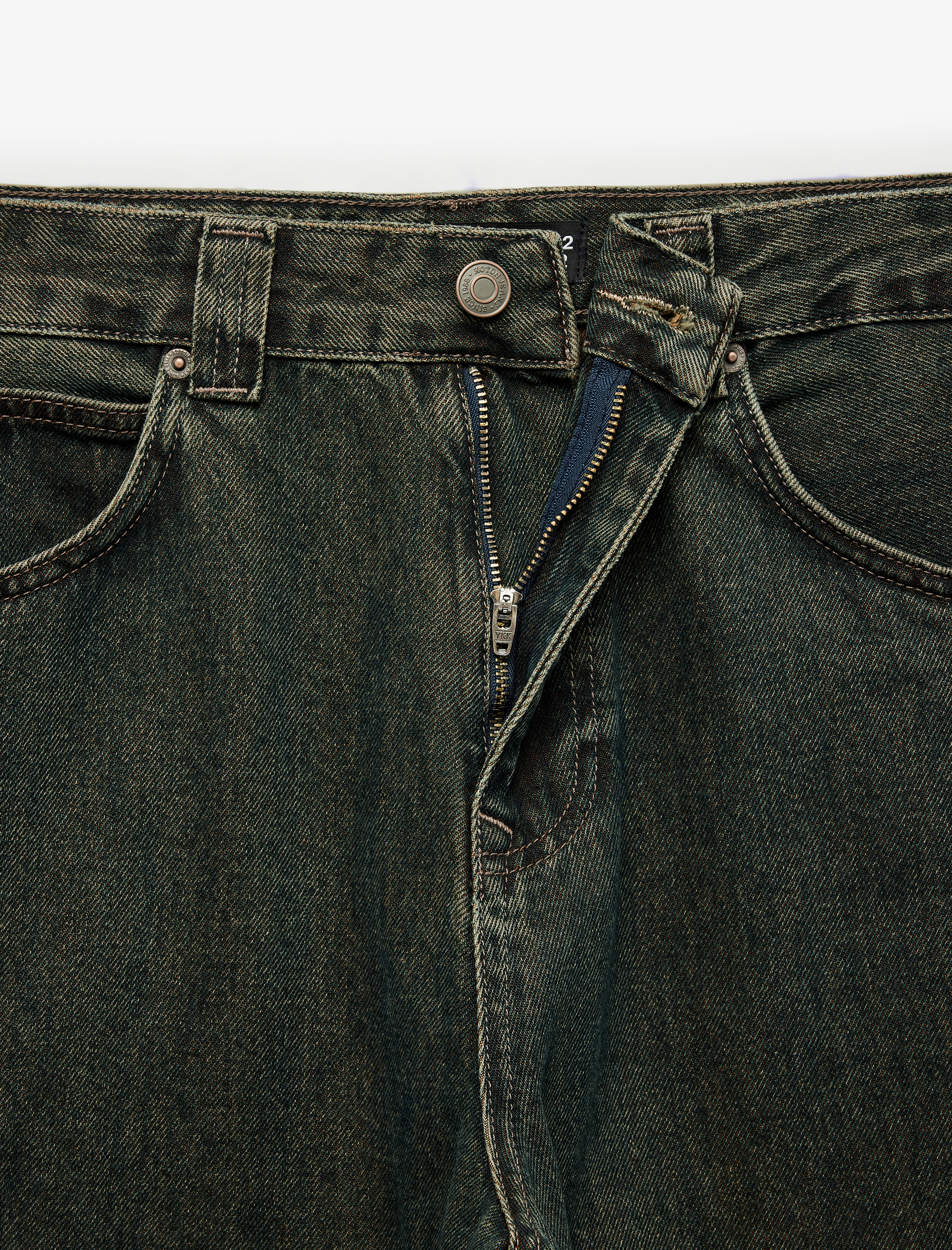   Oversize Pamuklu Cepli Dikiş Detaylı Skater Jean Pantolon