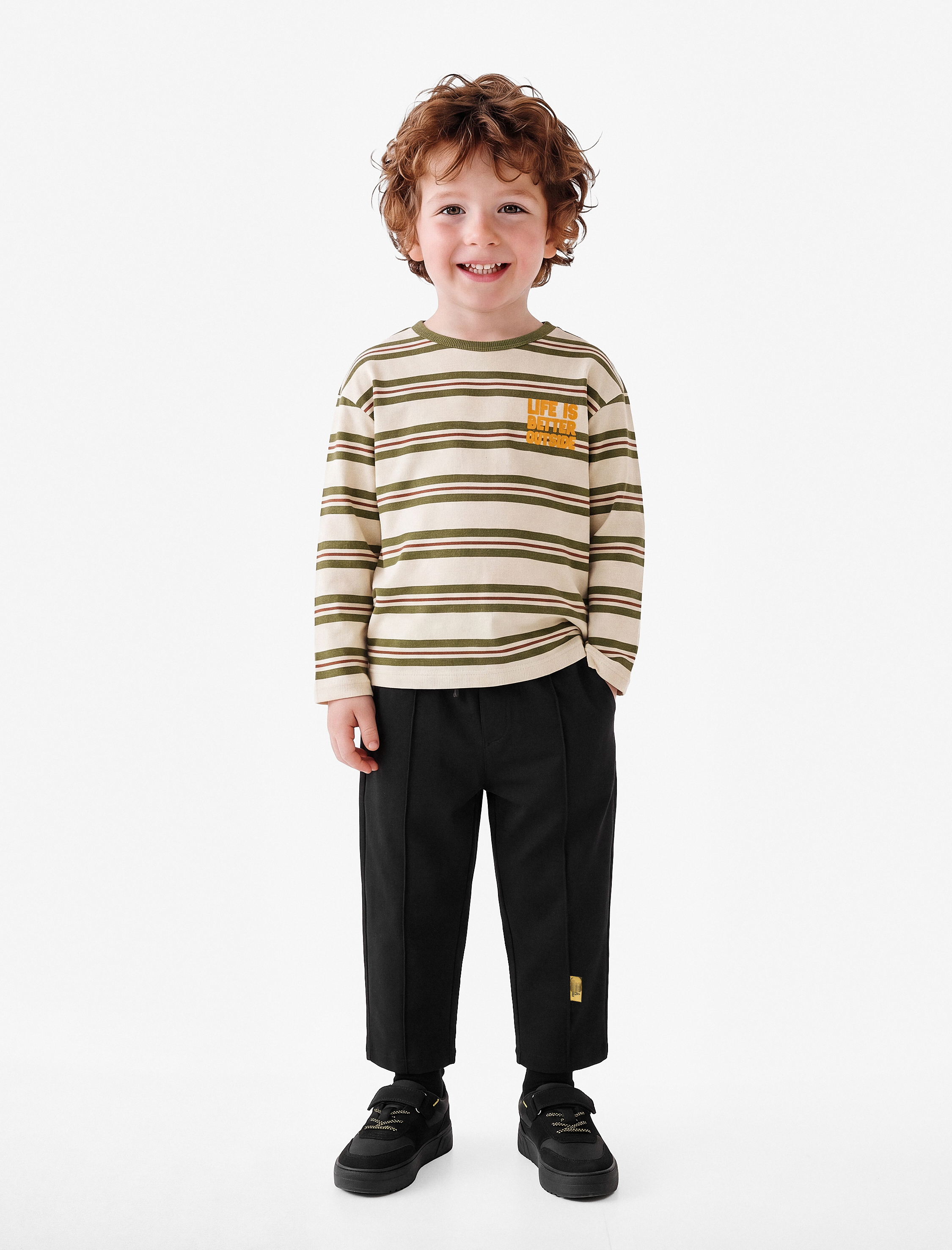  Erkek Bebek Beli Lastikli Oversize Balon Kesim Pantolon