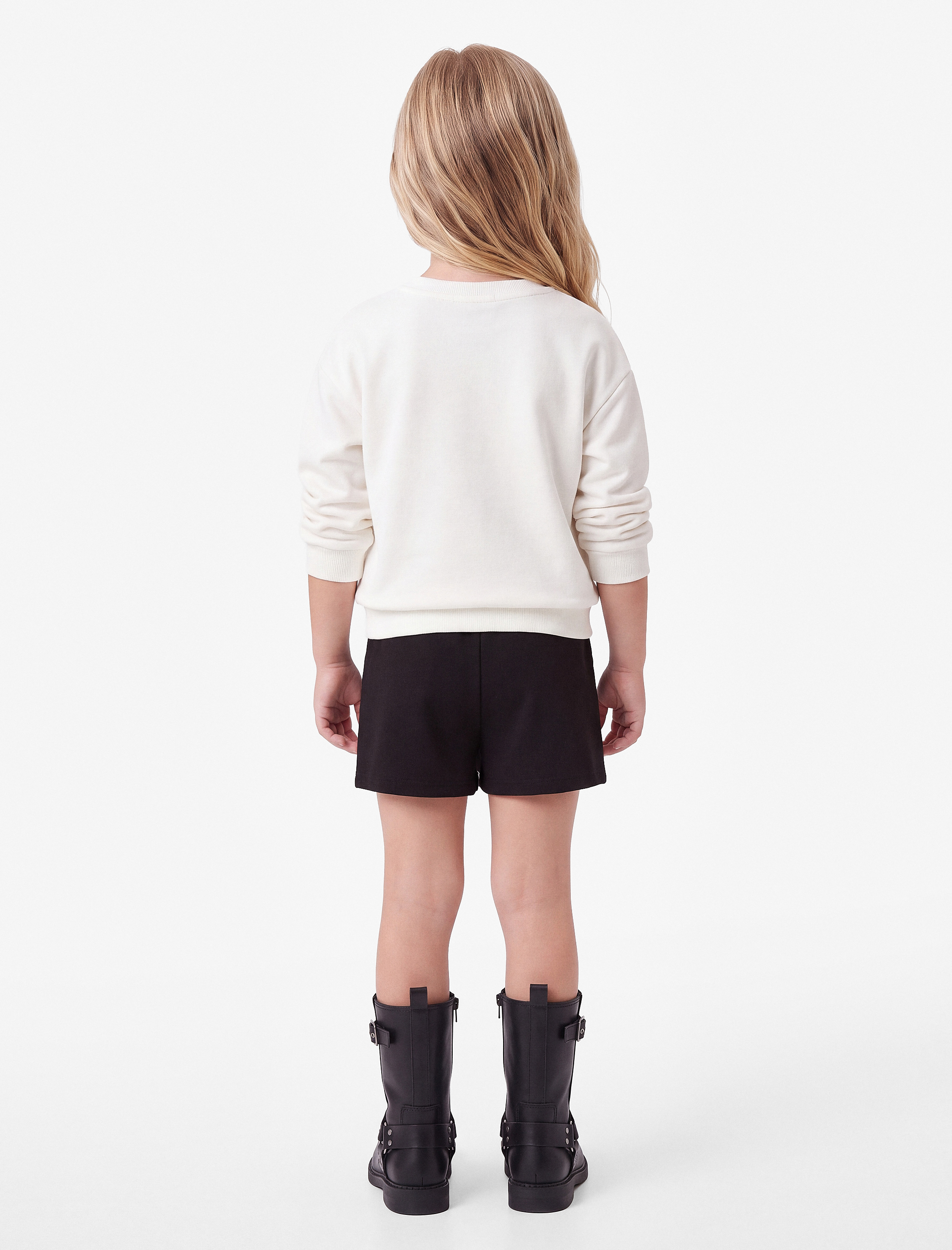 Kız Bebek Basic Şort Toka Detaylı Beli Lastikli