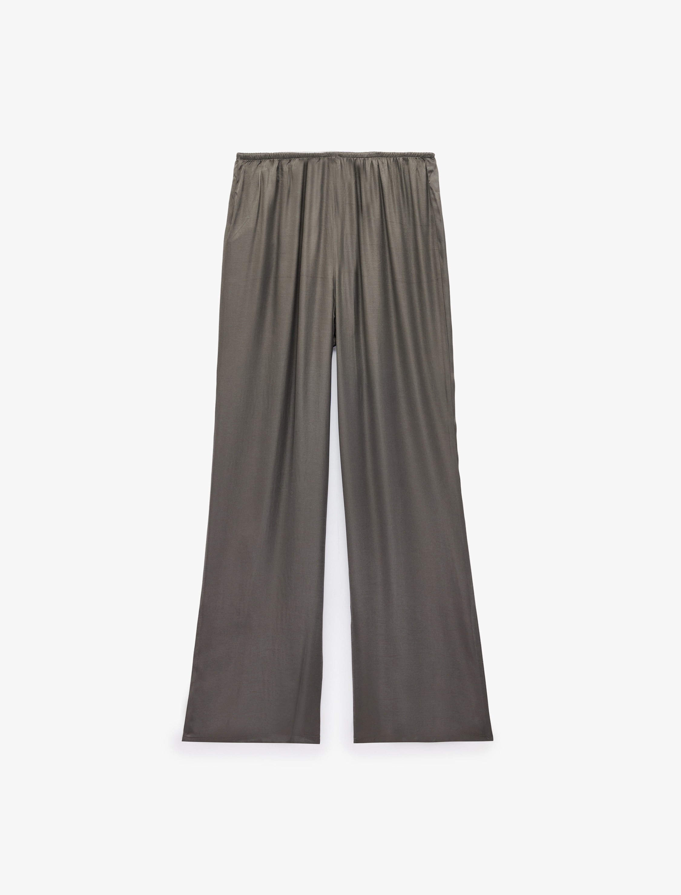   Beli Bağlamalı Rahat Kalıp Viskon Kumaş Saten Pijama Altı