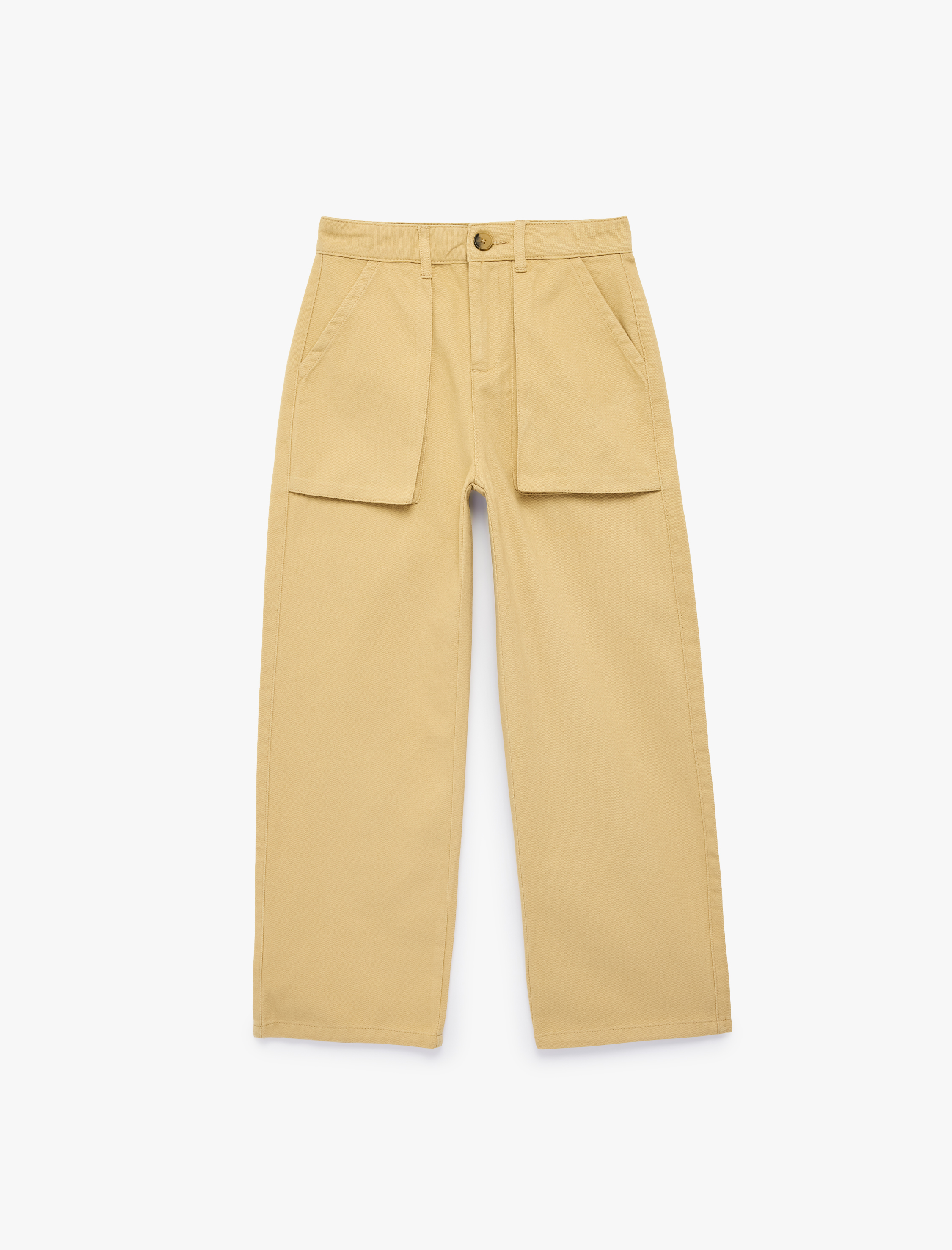  Erkek Çocuk Cepli Pamuklu Normal Paça Gabardin Pantolon