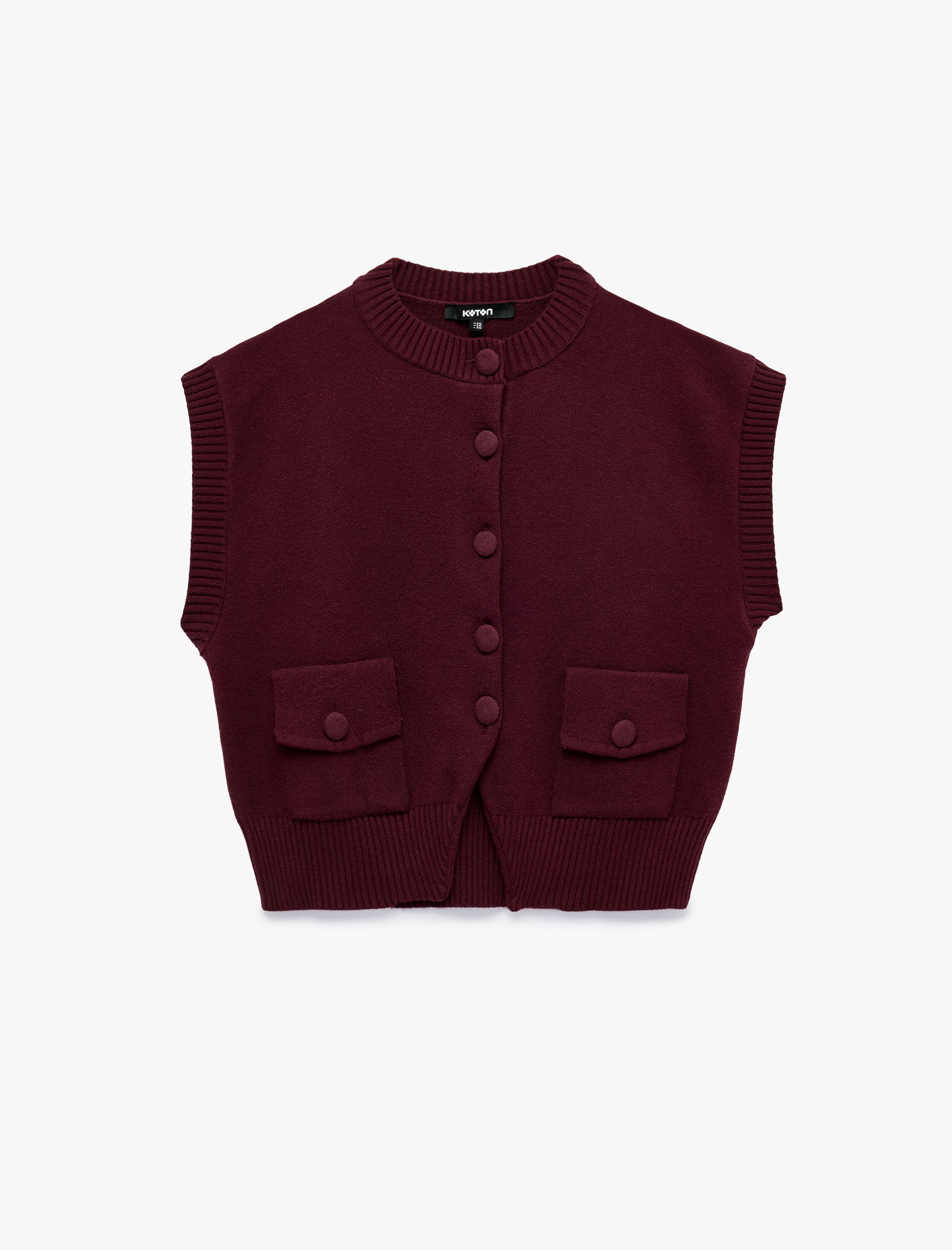   Cepli Boxy Fit Bisiklet Yaka Triko Yelek