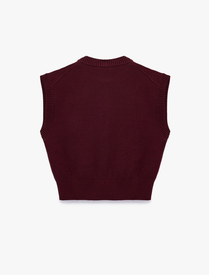  Cepli Boxy Fit Bisiklet Yaka Triko Yelek