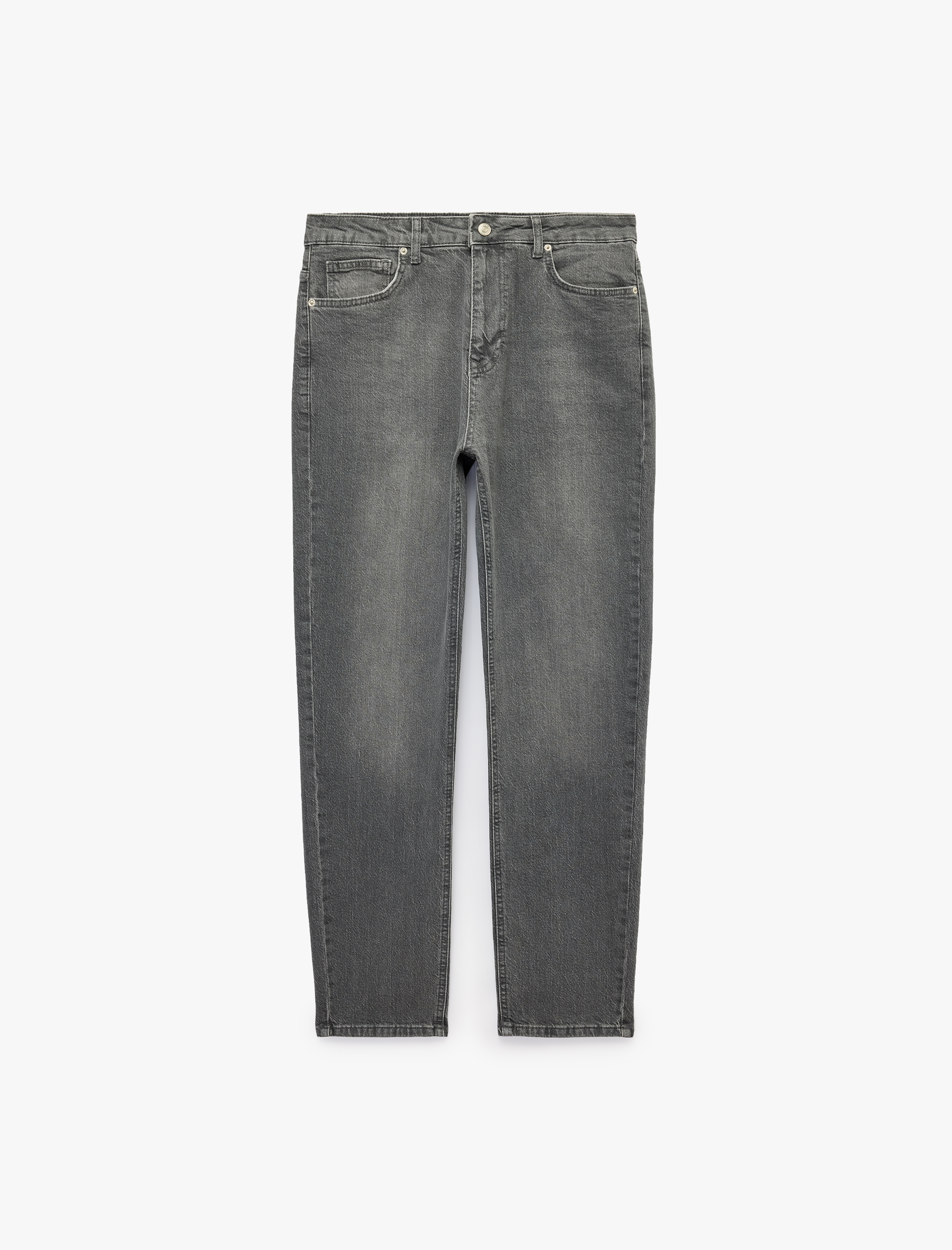   Normal Bel Beş Cepli Pamuklu Tapered Fit Jean Pantolon