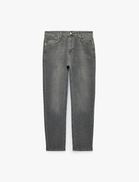 Normal Bel Beş Cepli Pamuklu Tapered Fit Jean Pantolon