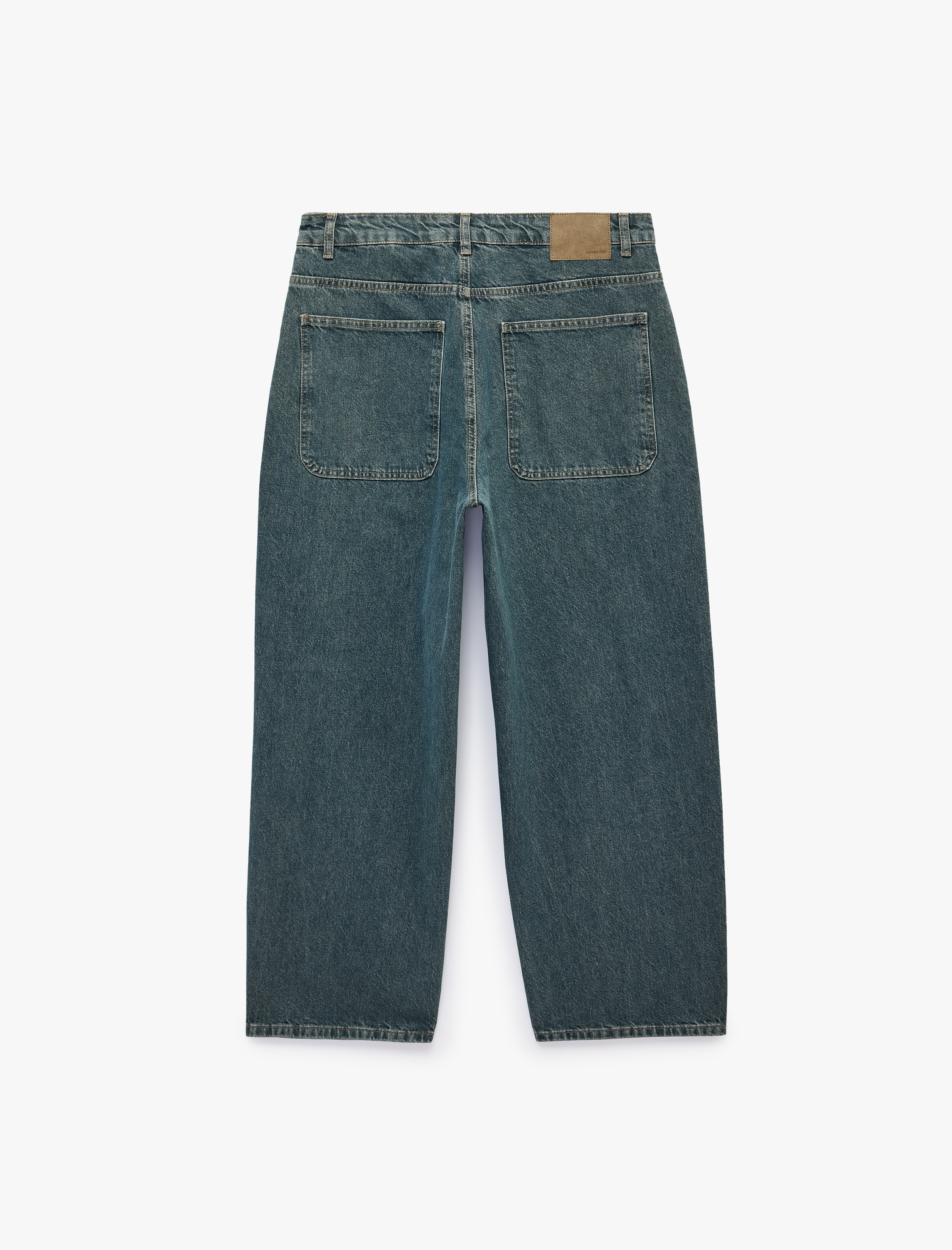   Normal Bel Pamuklu Beş Cepli Oversize Skater Jean Pantolon
