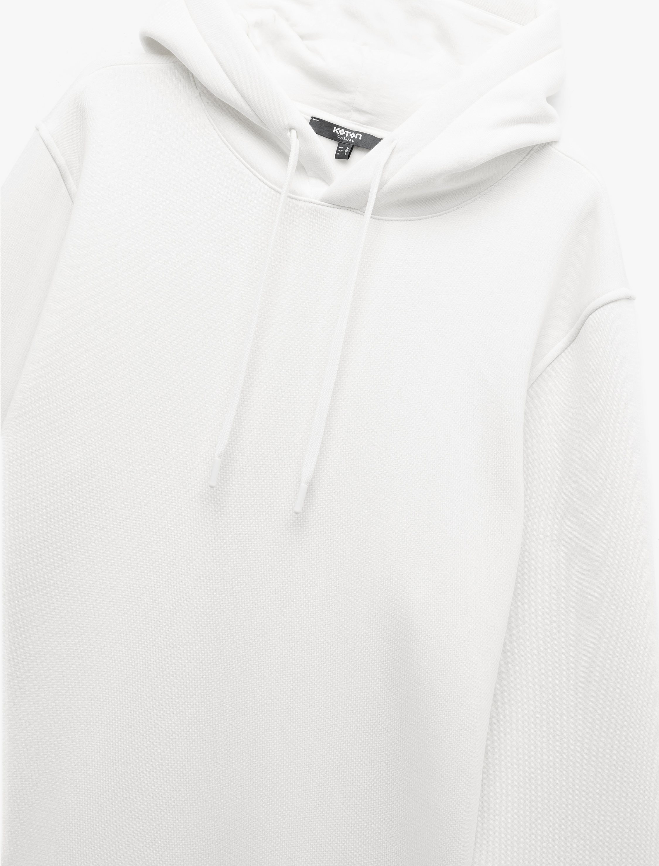   Şardonlu Uzun Kollu Basic Kapşonlu Sweatshirt