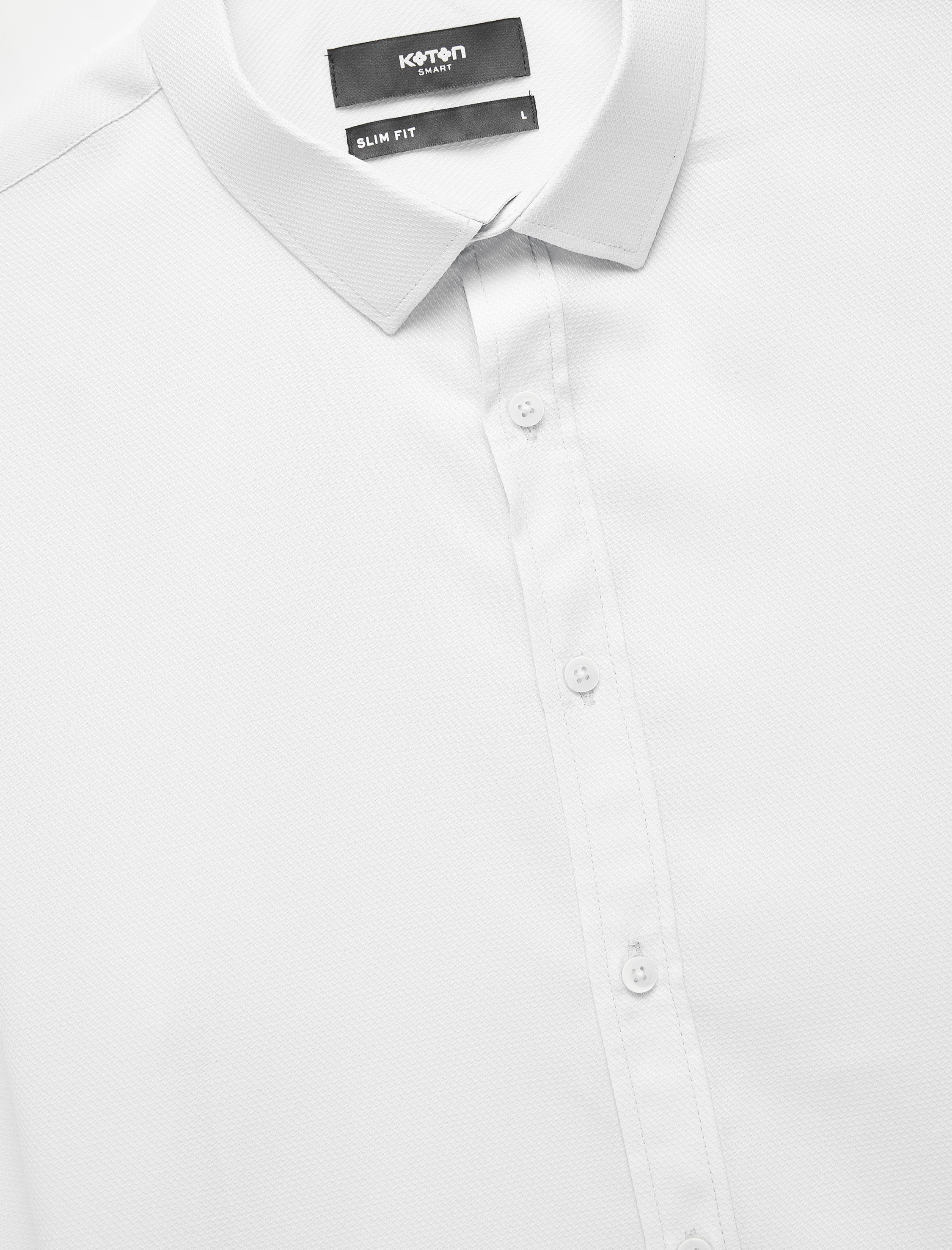   Uzun Kollu Slim Fit Yarım İtalyan Yaka Gömlek