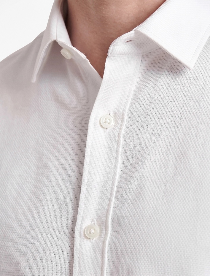 Uzun Kollu Slim Fit Yarım İtalyan Yaka Gömlek