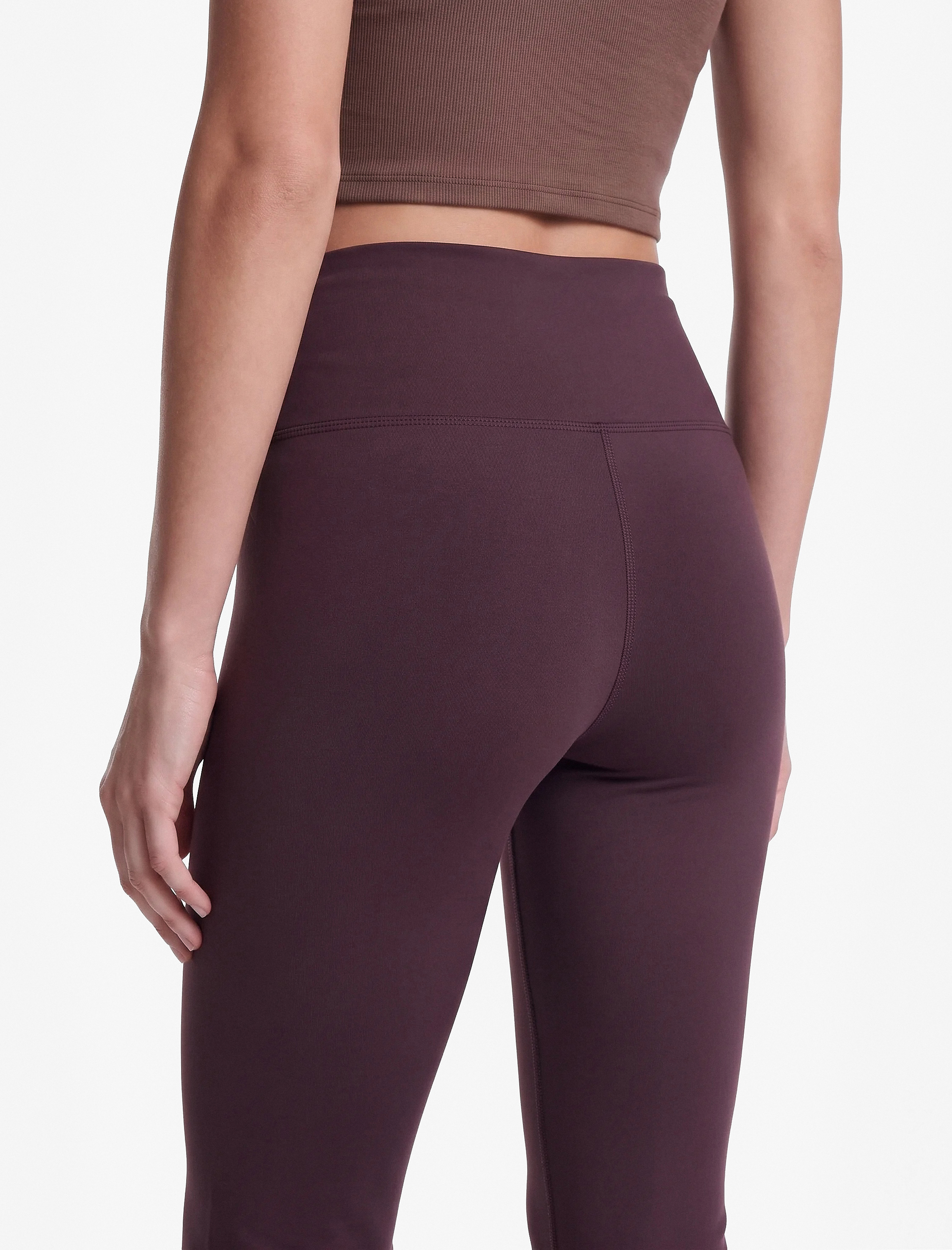   Slim Fit Yüksek Bel Büzgülü İspanyol Paça Spor Tayt