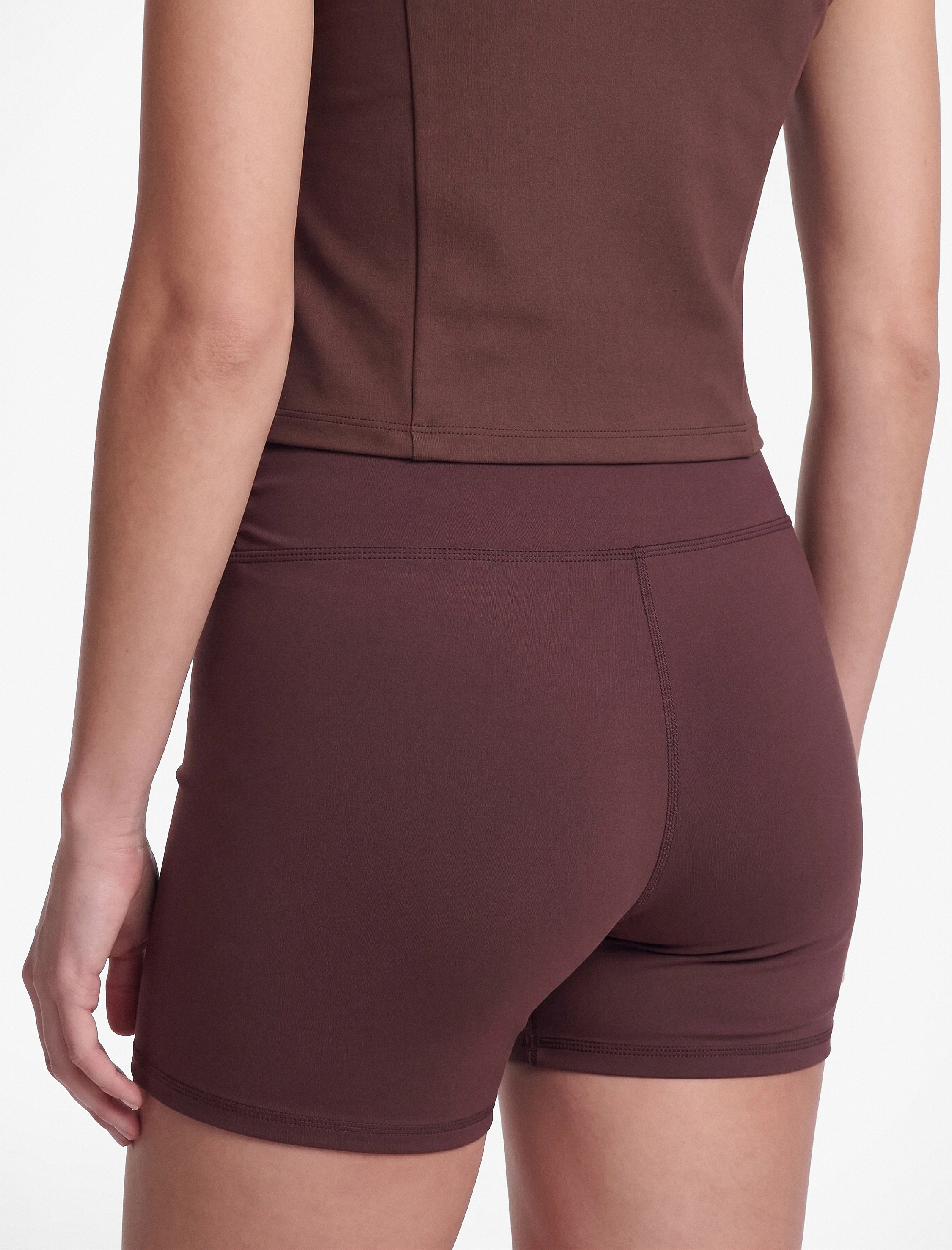   Yüksek Bel Büzgülü Skinny Fit Spor Biker Tayt