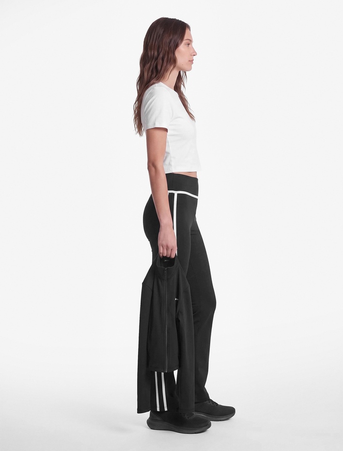  Yüksek Bel Slim Fit Biyeli İspanyol Paça Spor Tayt