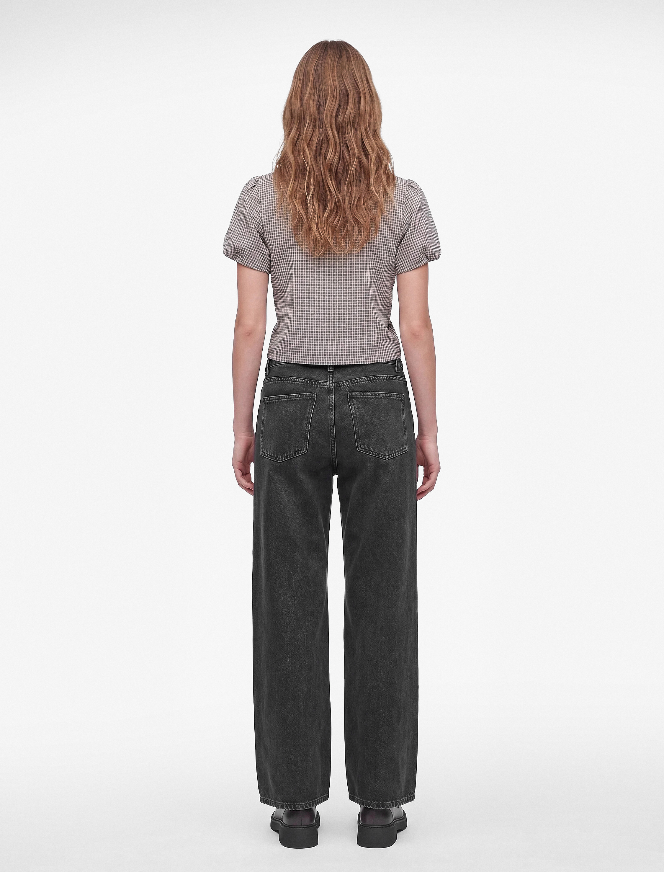  Koton X Selected by Melis Ağazat - Düşük Bel Cepli Bol Kesim Düz Paça Pamuklu Denim Pantolon - Loose Straight Fit Jean