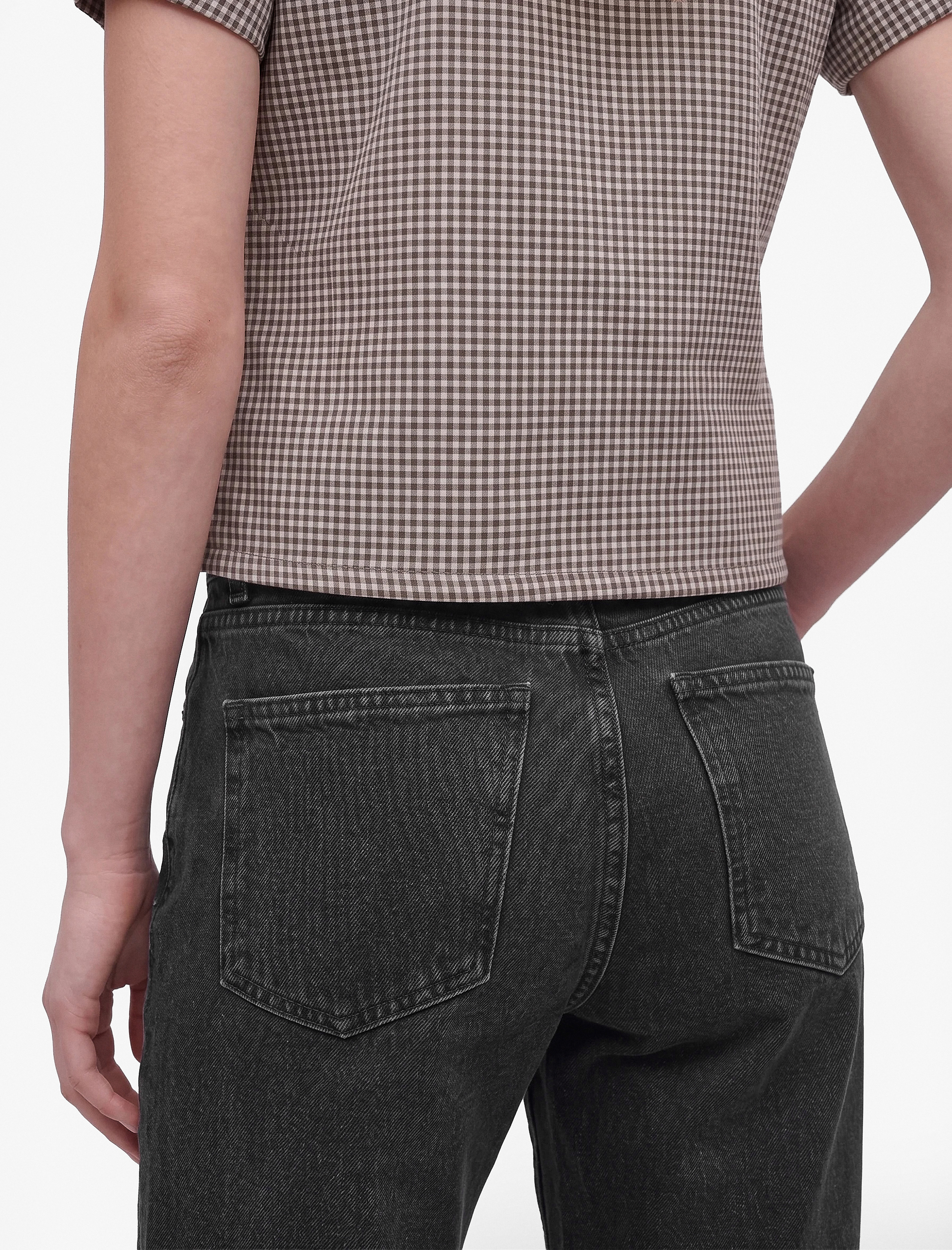   Koton X Selected by Melis Ağazat - Düşük Bel Cepli Bol Kesim Düz Paça Pamuklu Denim Pantolon - Loose Straight Fit Jean
