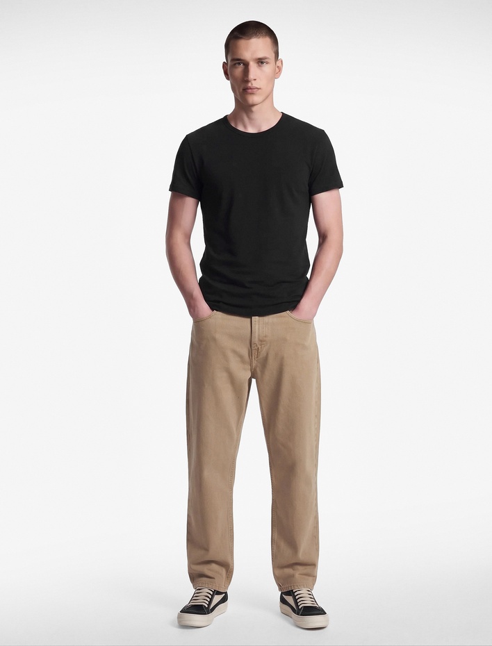  Pamuklu Kısa Kollu Bisiklet Yaka Basic Slim Fit Tişört